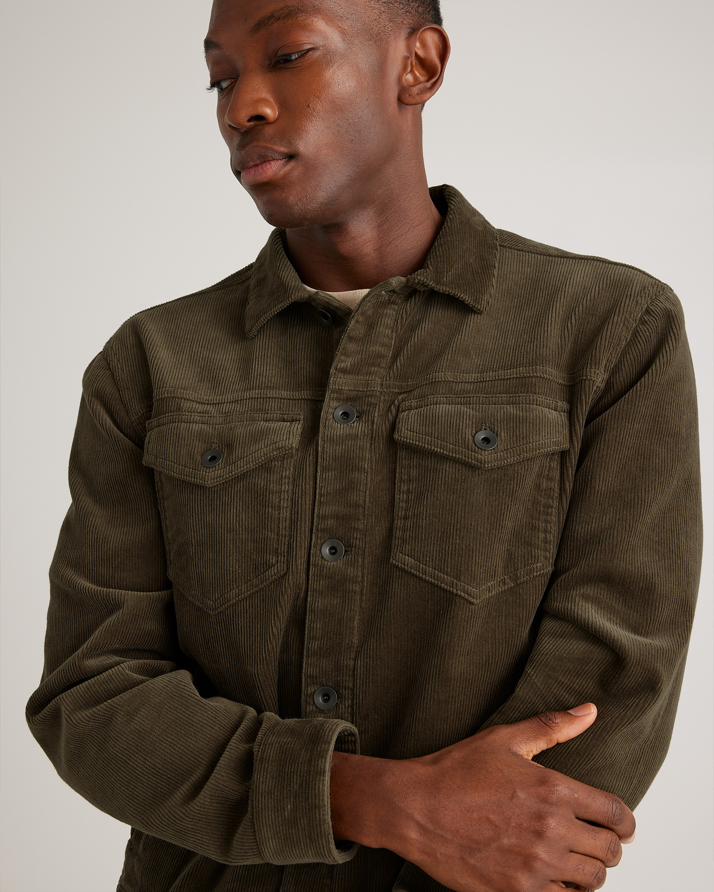 Organic Stretch Corduroy Trucker Jacket