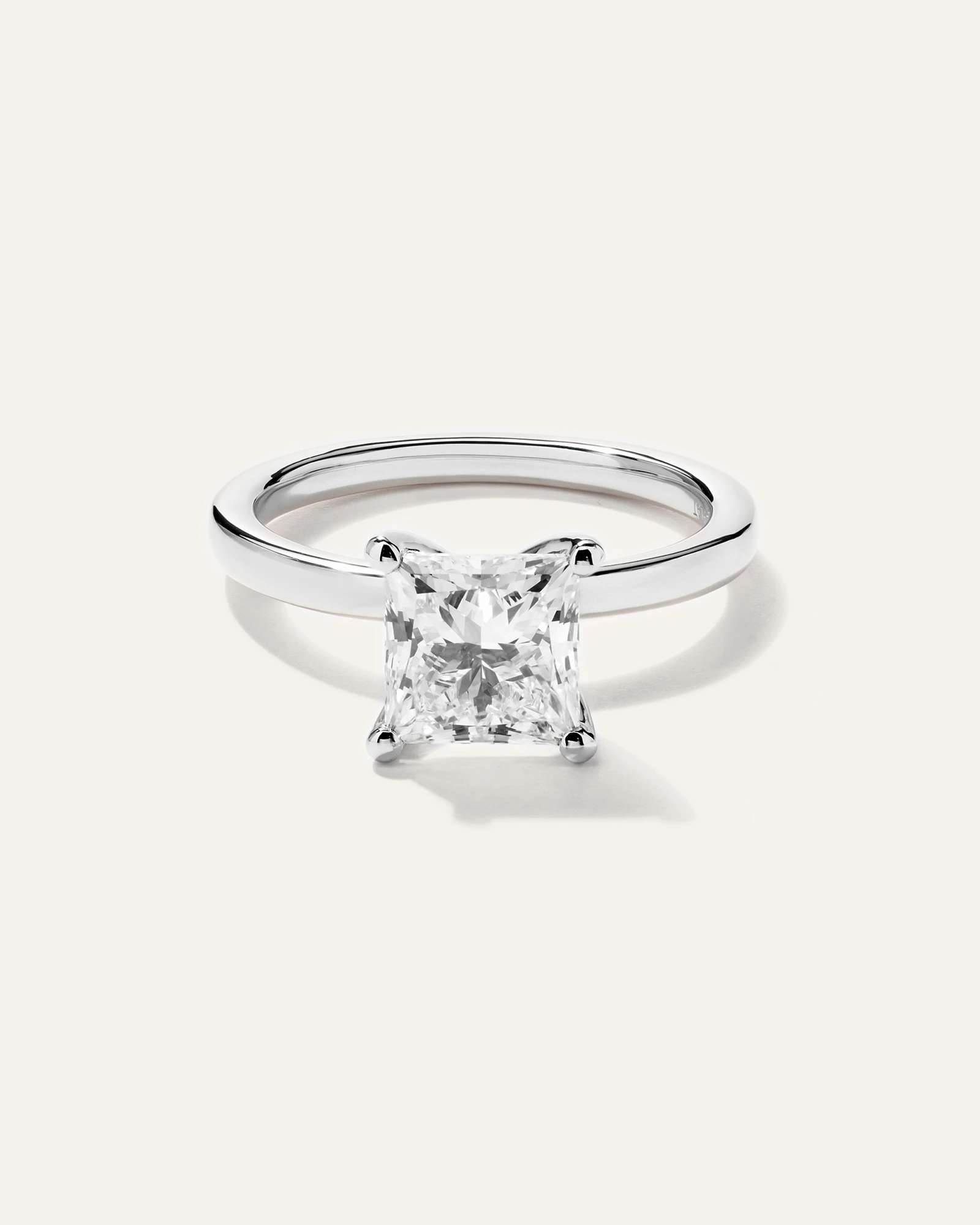 Lab Grown Diamond Princess Comfort Fit Engagement Ring