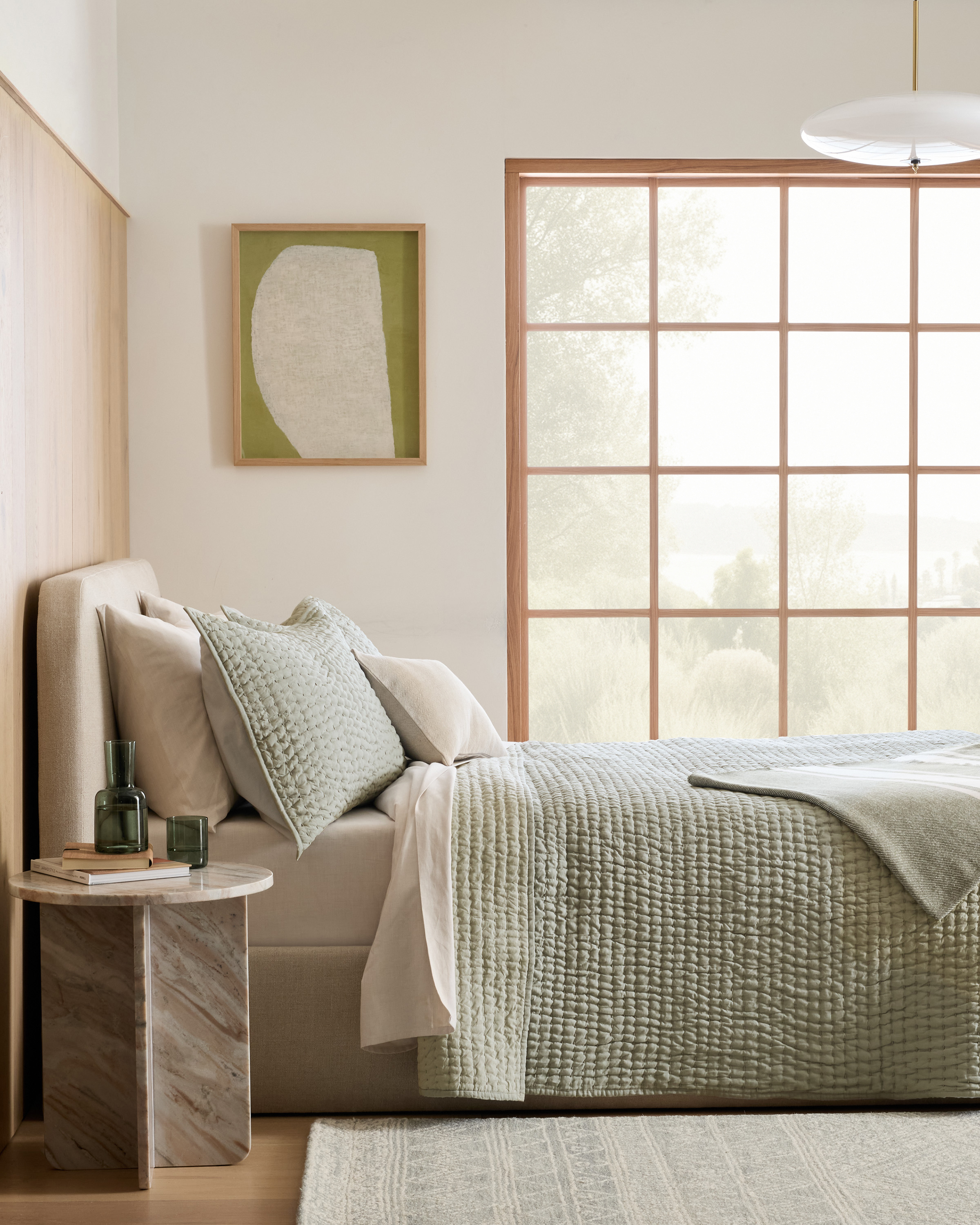 Willowleaf European Linen Cotton Stitch Quilt