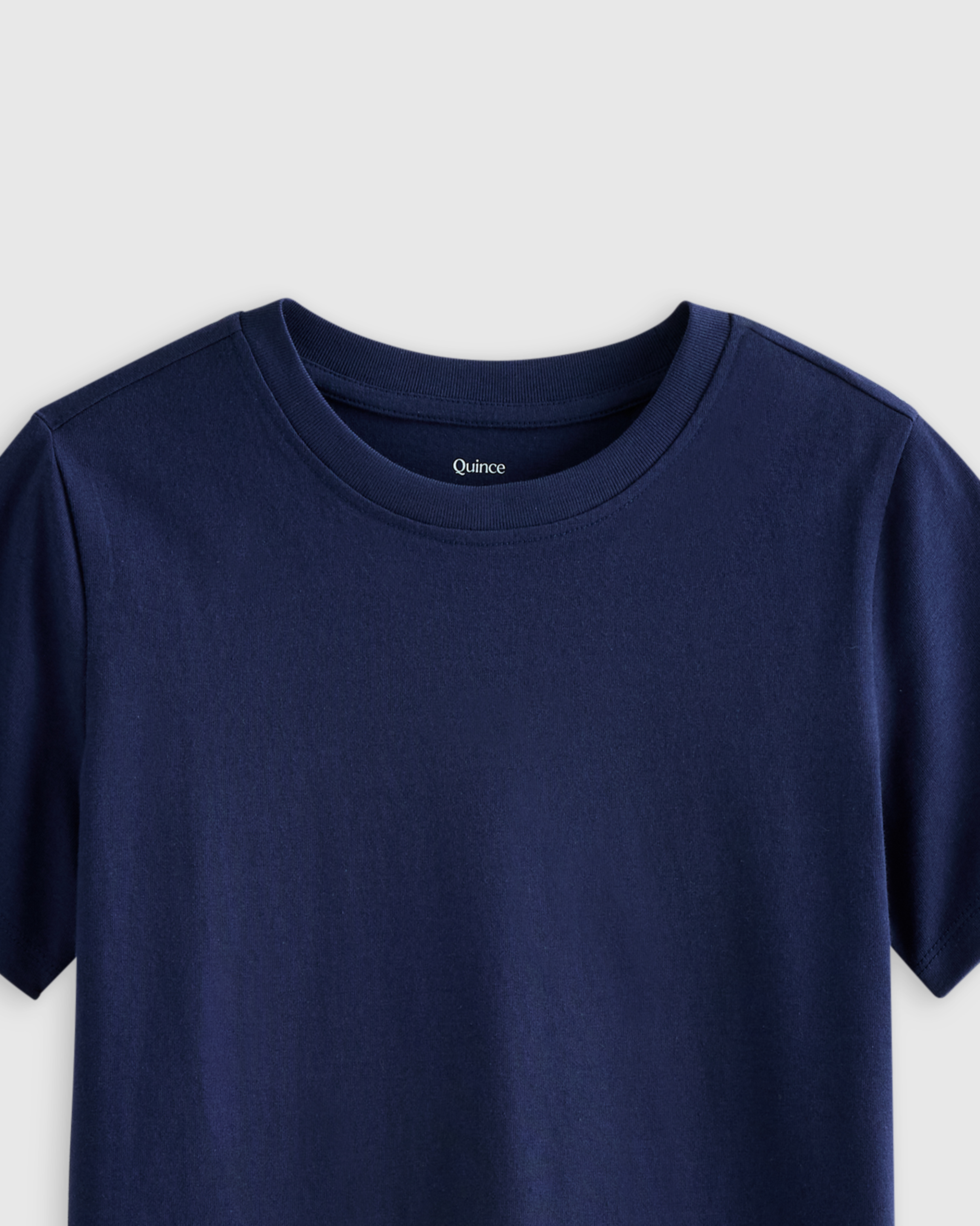 100% Organic Cotton Jersey Short Sleeve Tee in Navy