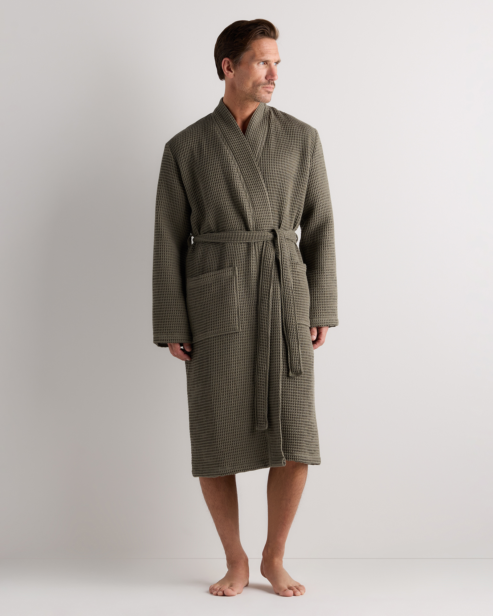 Moss Organic Turkish Waffle Robe