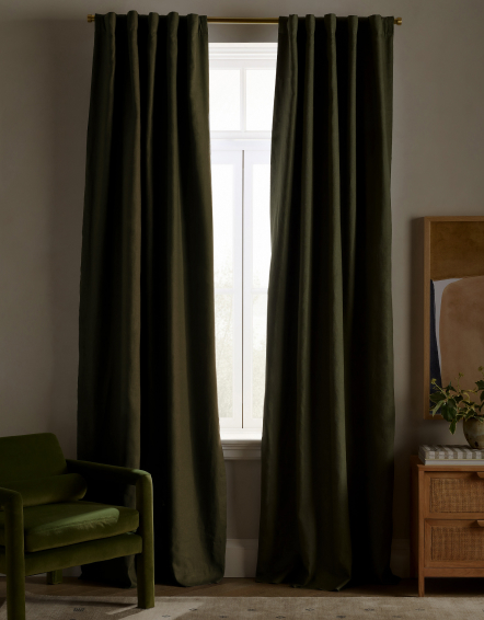 Flax European Linen True Blackout Curtain