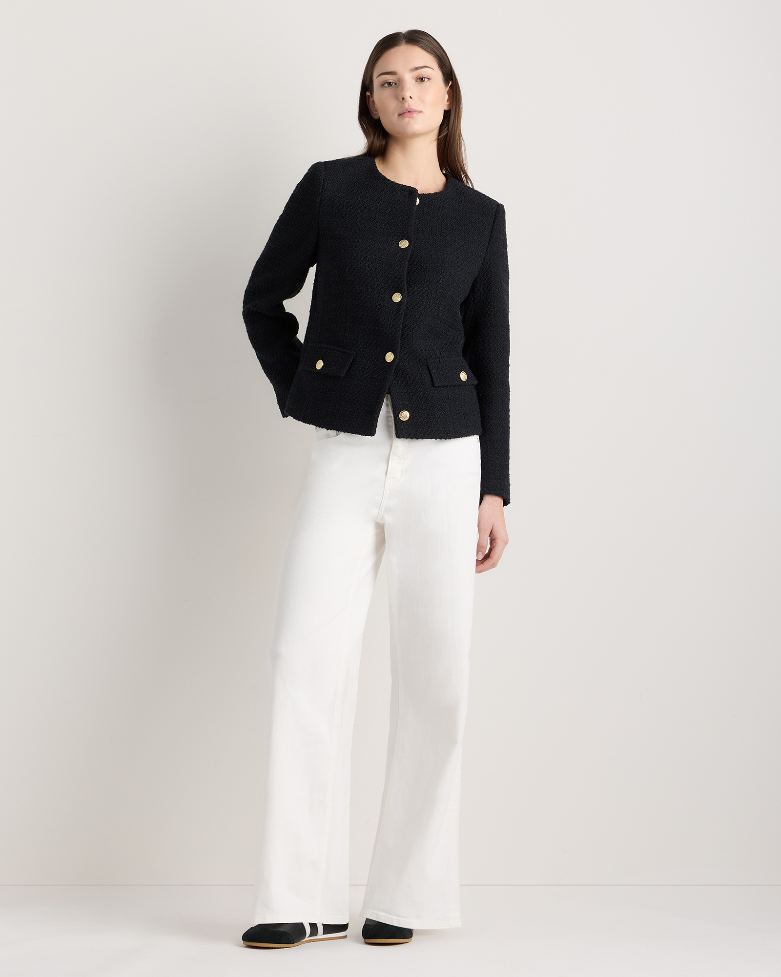 Tweed Collarless Jacket