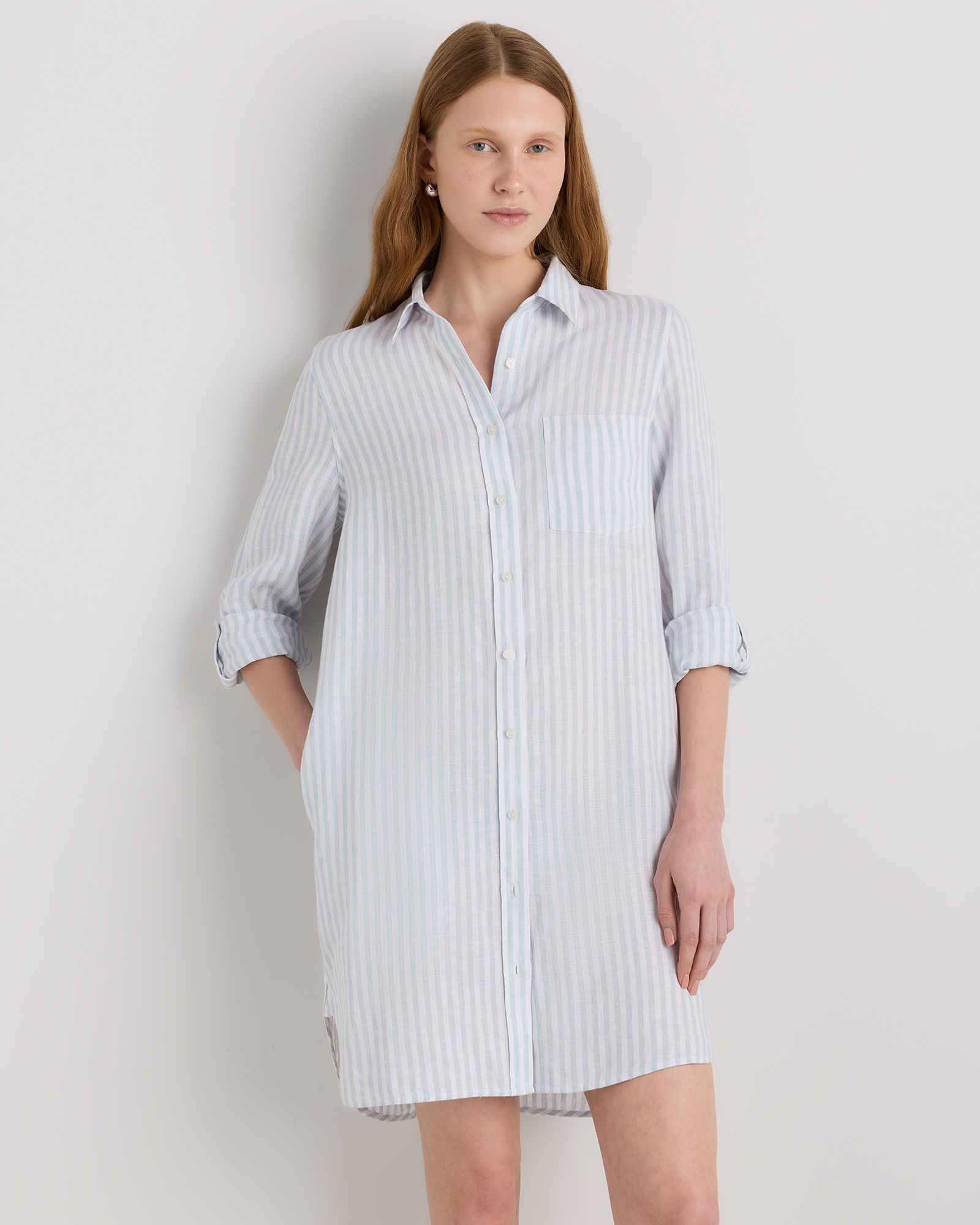 chinese dress ladies OLEA linen shirt-dress main image 1