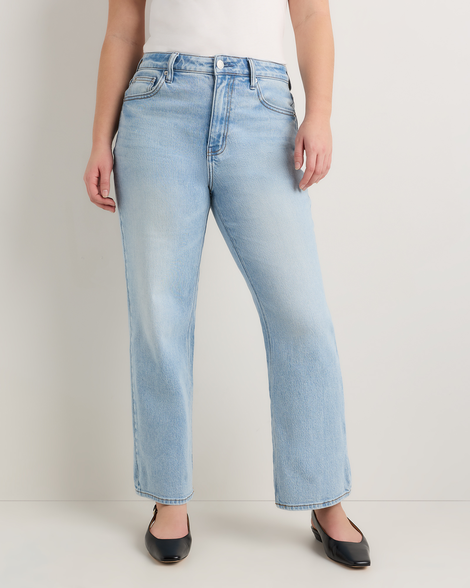 Cool Blue Curvy Bella Stretch Relaxed Straight Jeans