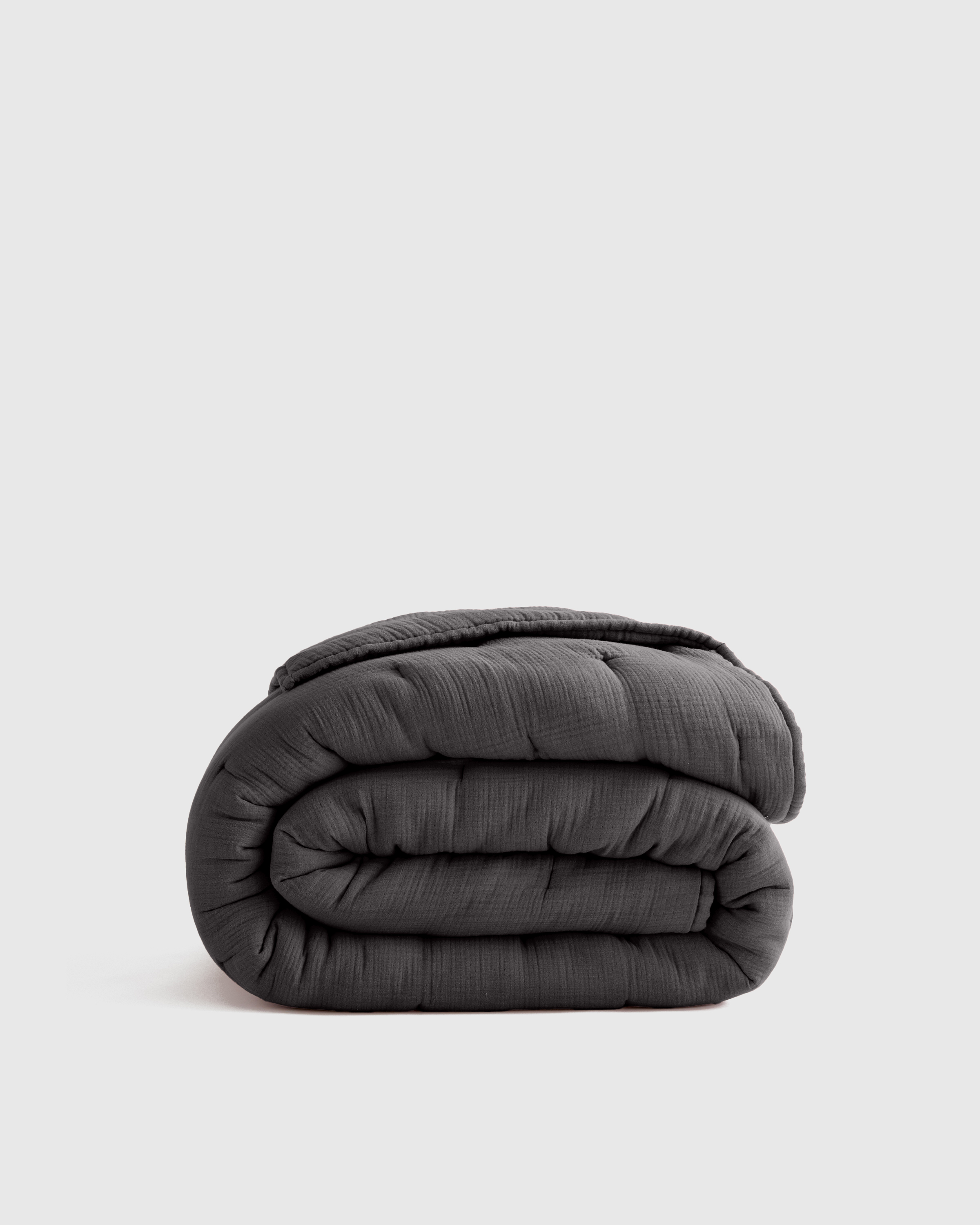 Charcoal Organic Airy Gauze Dream Quilt