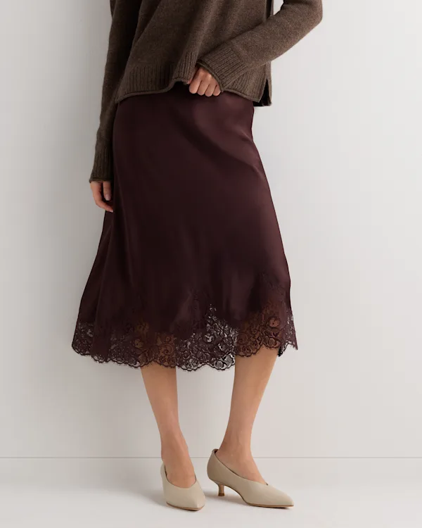 100% Washable Silk Lace Skirt