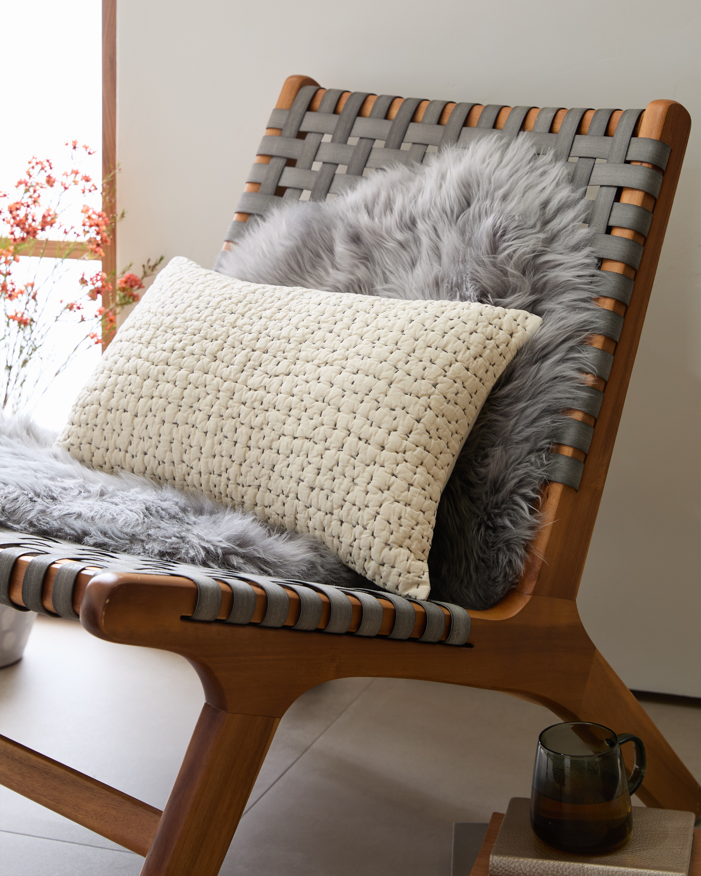 Undyed Organic Cotton Hand Stitched Pillow Cover