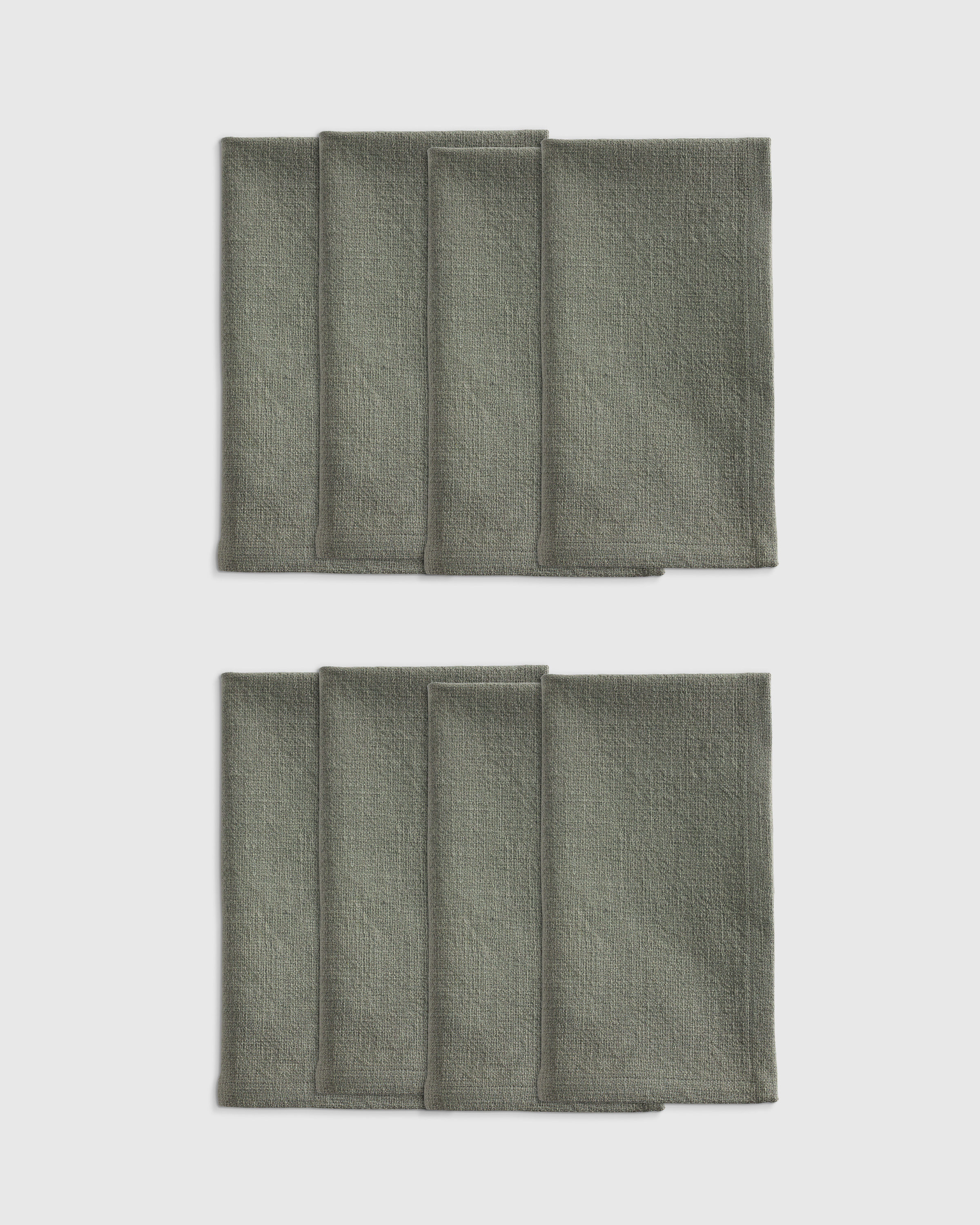 Organic Cotton Napkins (Set of 8) - Set of 8, Dried Sage