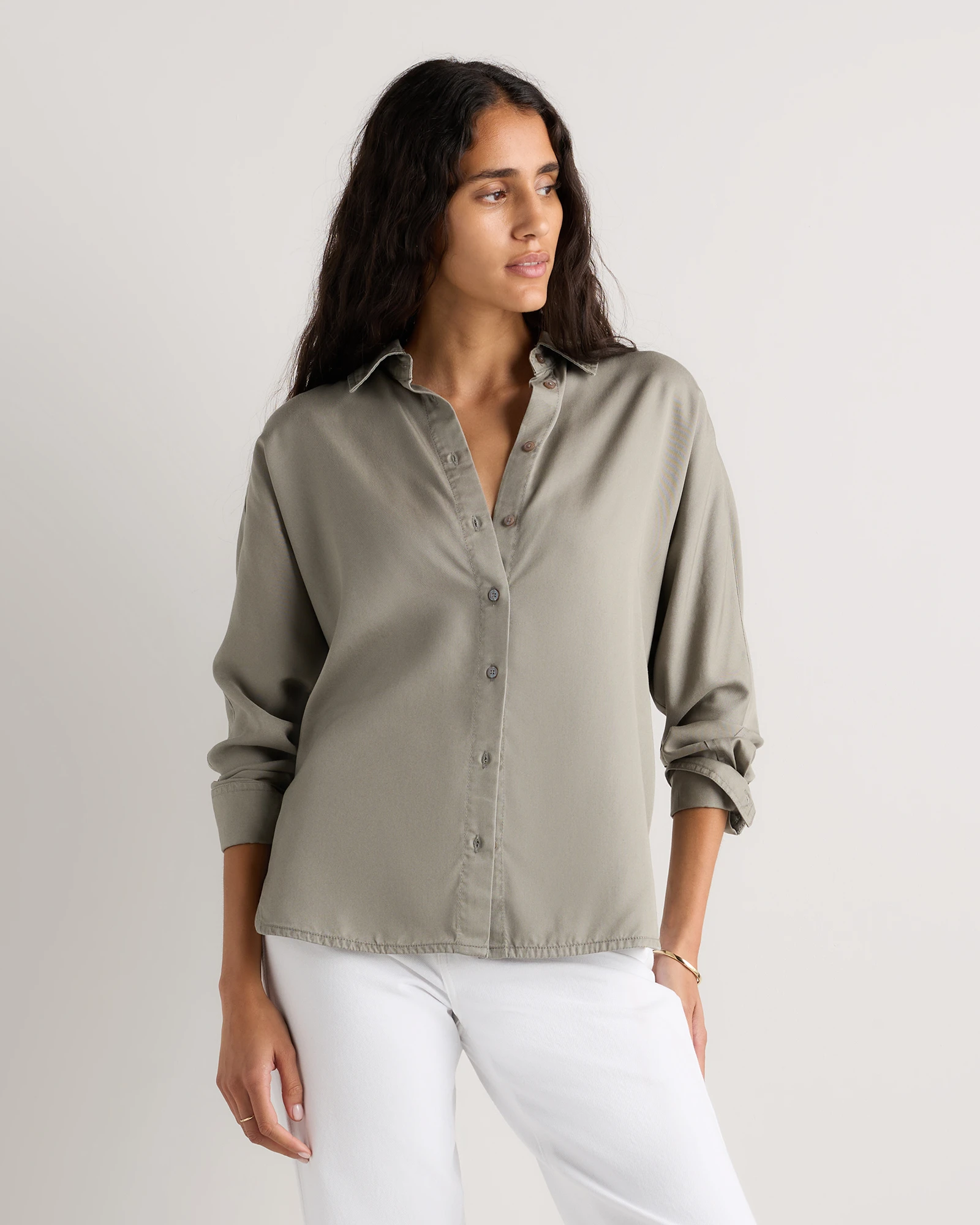 Vintage Wash Tencel Dolman Long Sleeve Shirt