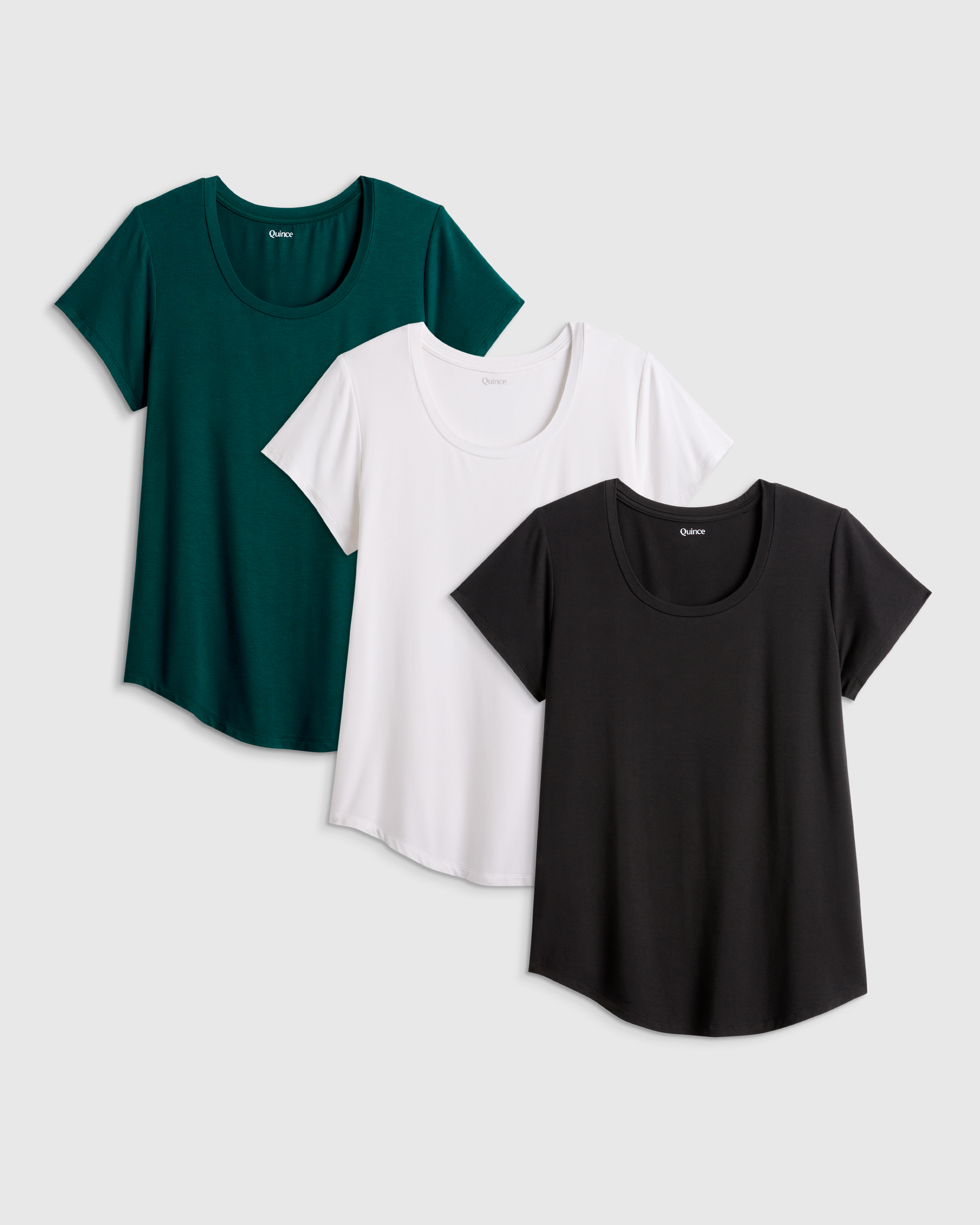Nocturnal Green Bamboo Nursing Scoop Neck Tee 3 Pack