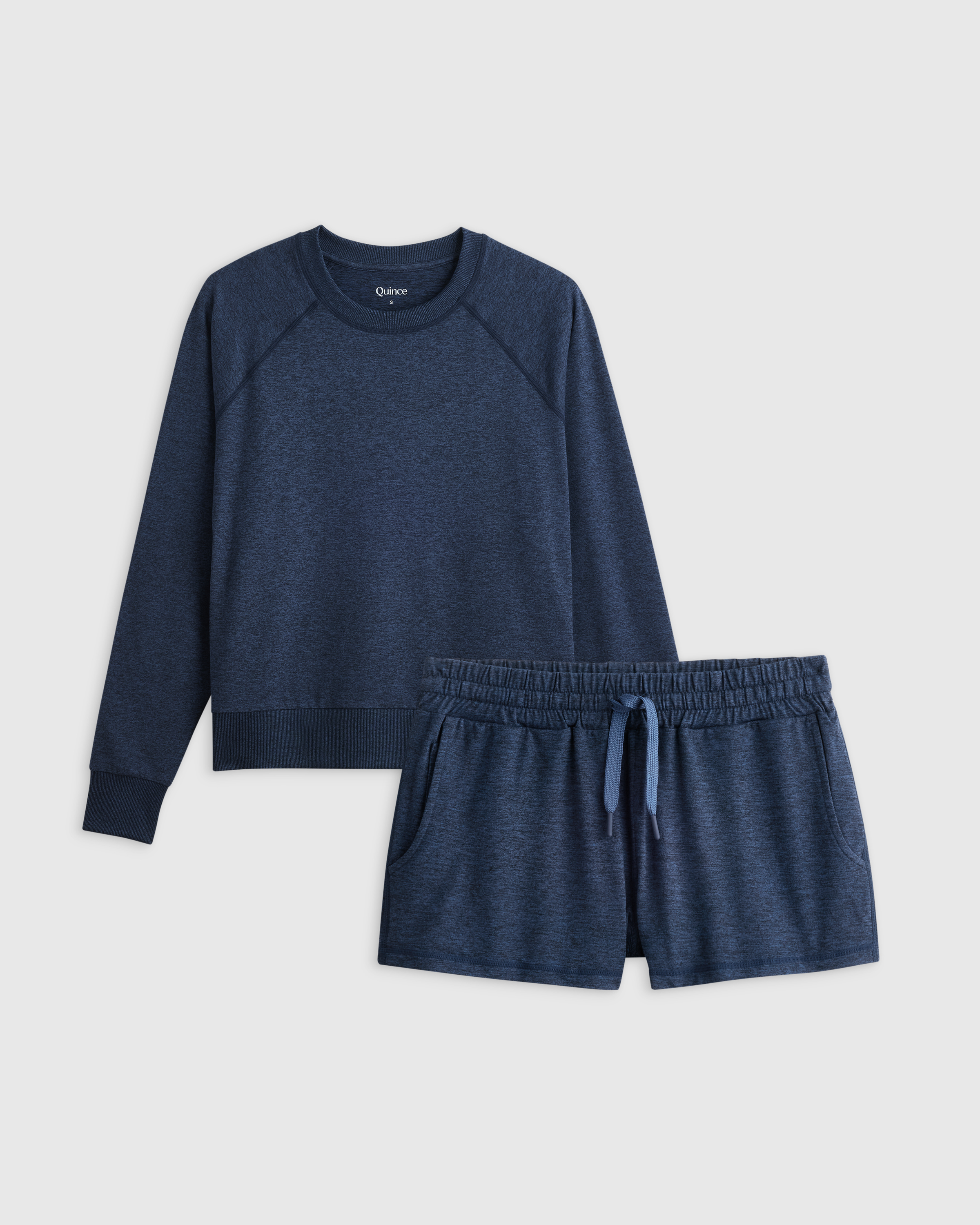 Heather Navy Flowknit Everyday Set