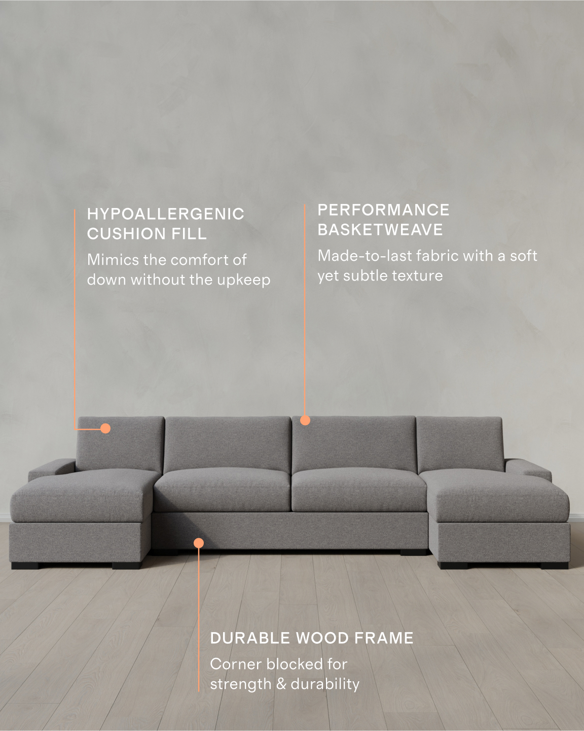 Stillman Performance Basketweave U Sectional