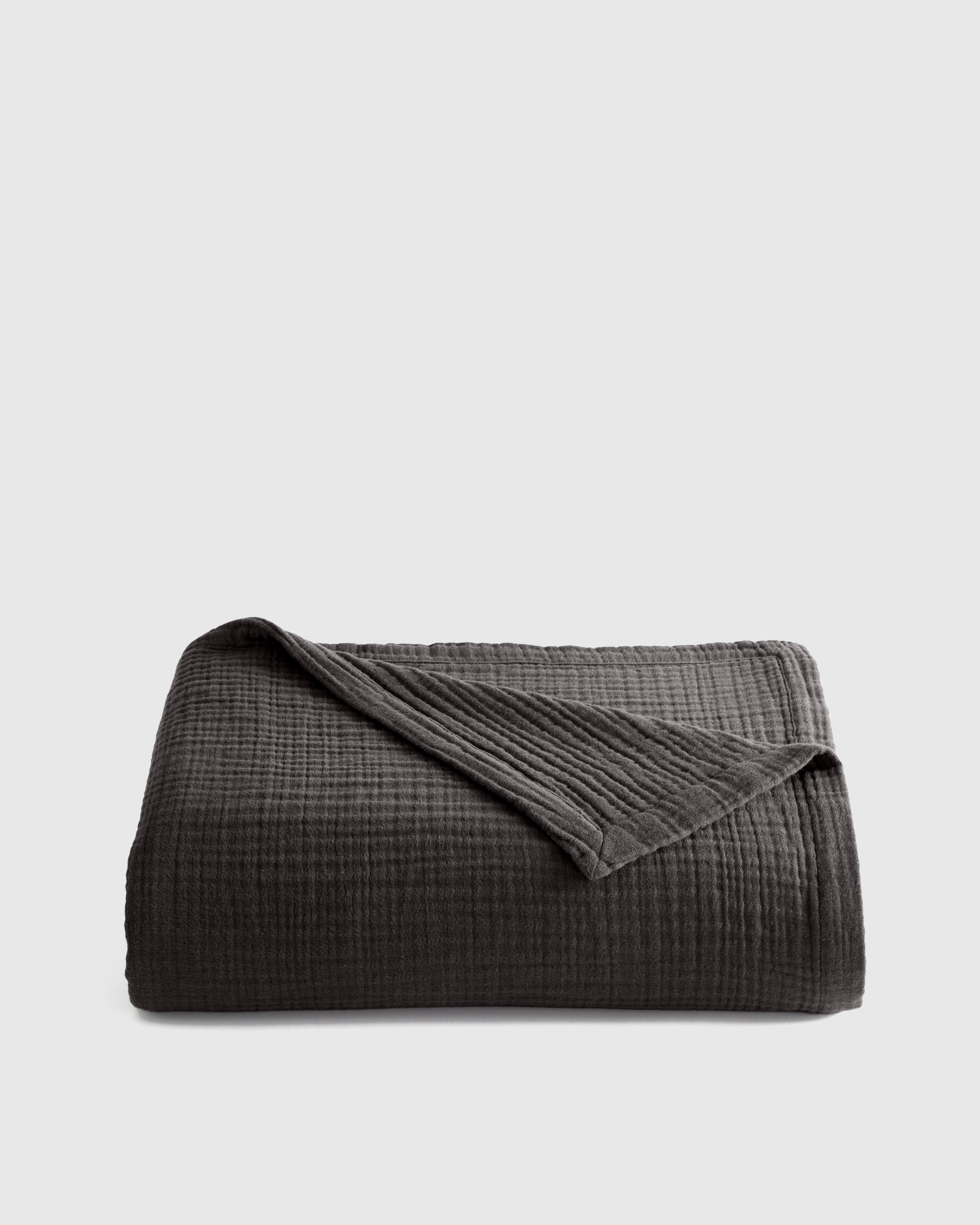 Charcoal Organic Airy Gauze Blanket