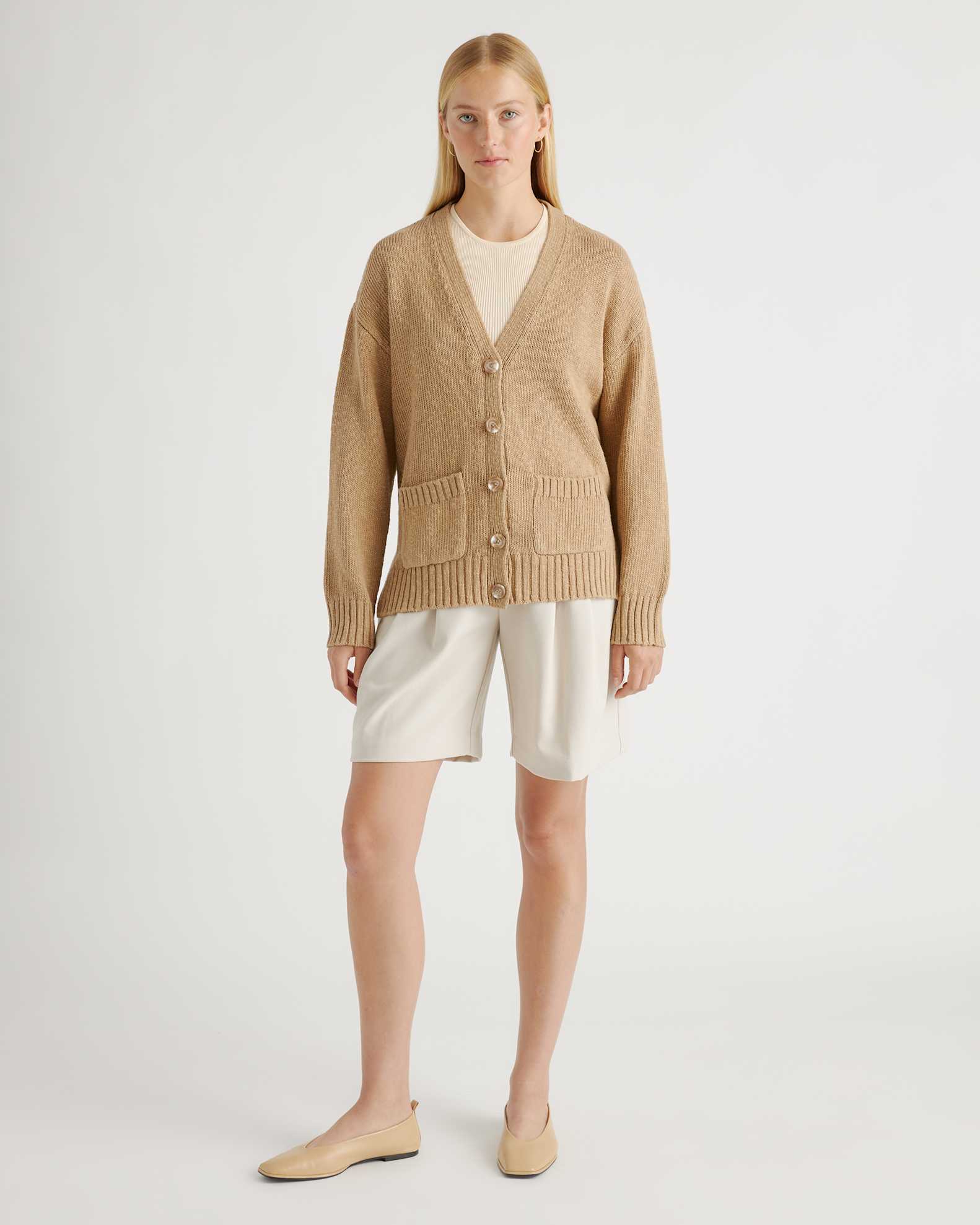 Cotton Linen Relaxed Cardigan