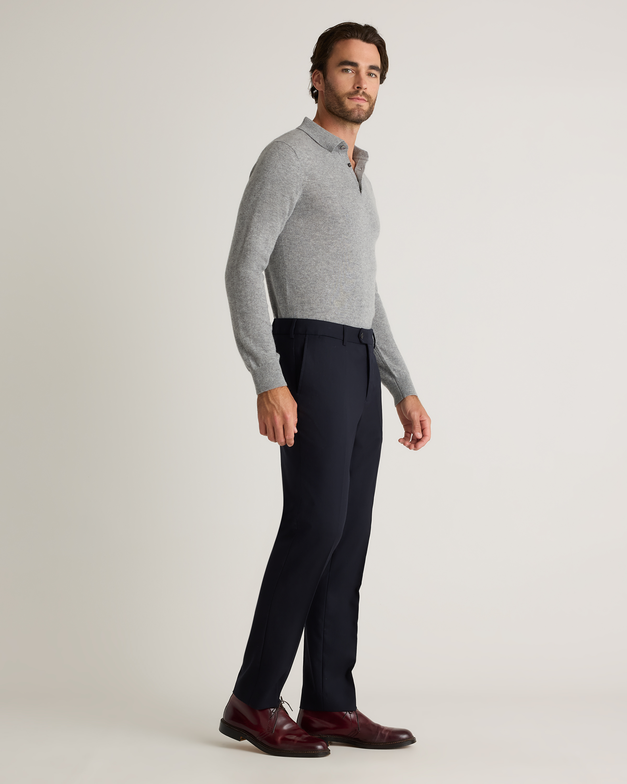 Men's Stretch Wool Dress Pants Slim in Black, Size 38X34 by Quince