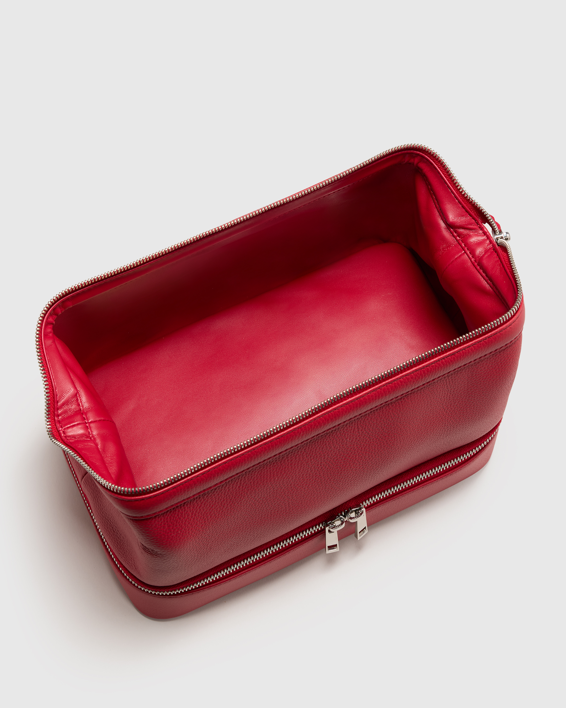 Italian Leather Dual Compartment Toiletry Bag - thumbnail 7