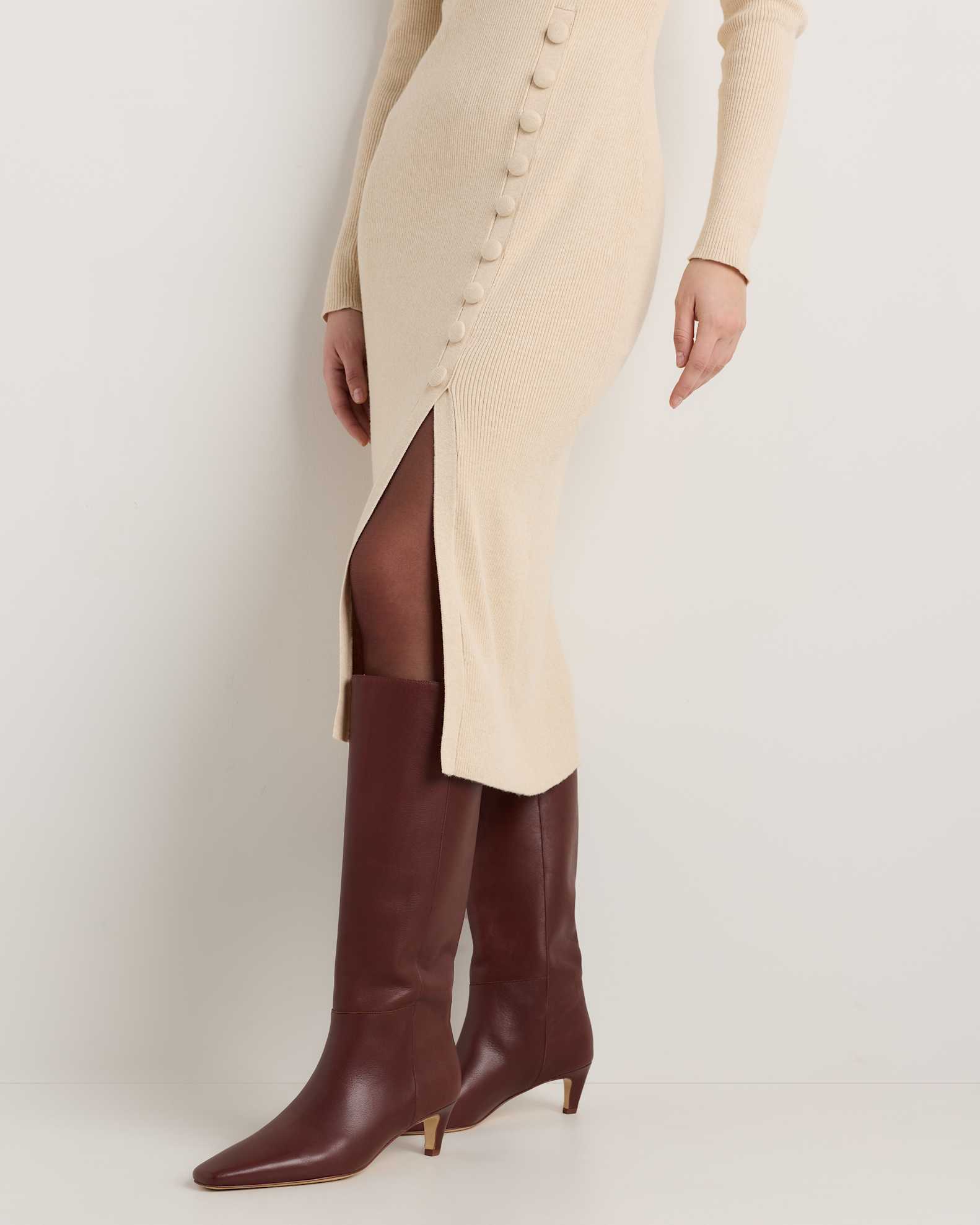 womens tall leather dress boots Nine West Women's Zazz The back zipper makes them a breeze to put on Women's Italian Leather Tall Kitten