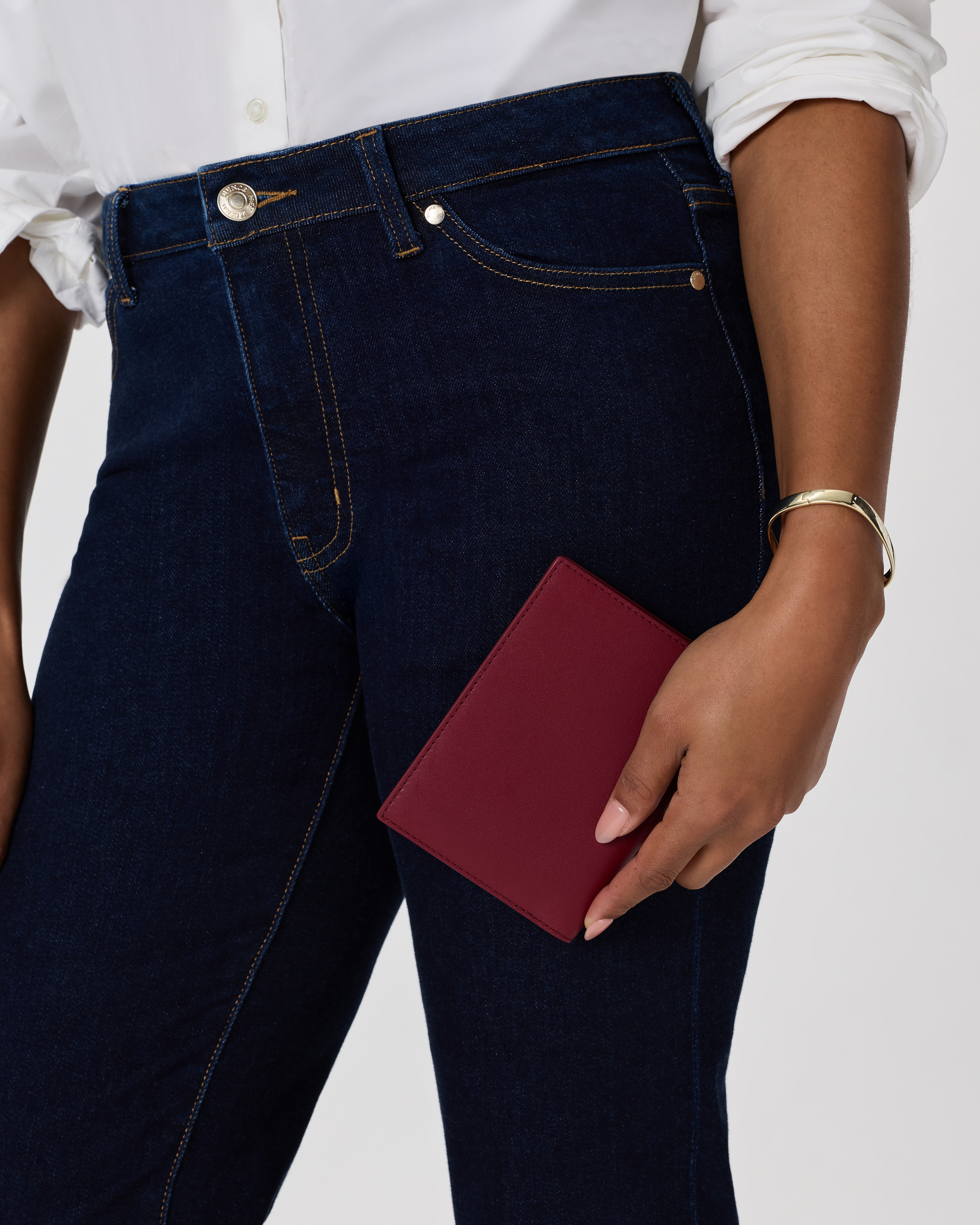 Nappa Leather RFID Blocking Passport Holder in Wine