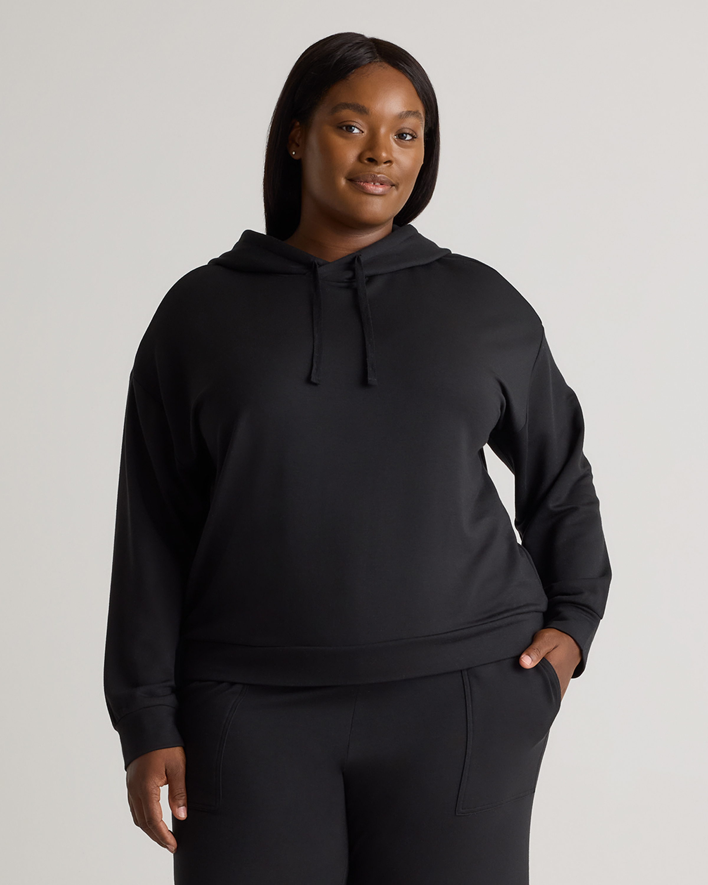 Black SuperSoft Fleece Pullover Hoodie