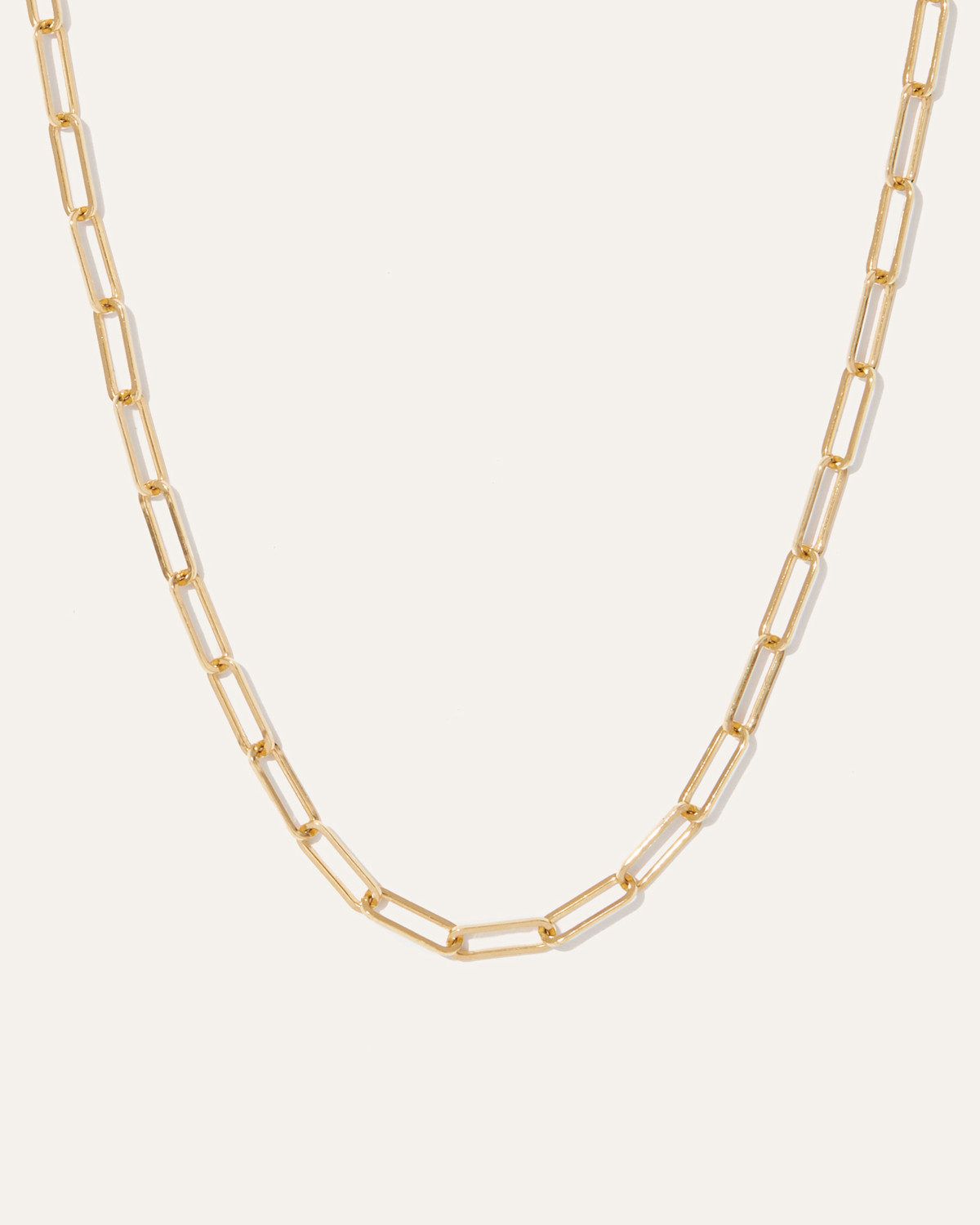 QUINCE 14k Gold Long Chain Link Necklace