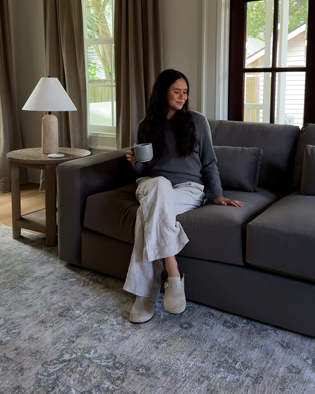 Ashford Deep Seat L Sectional in Performance Velvet - PDP Video Thumbnail (Sable, 4x5)