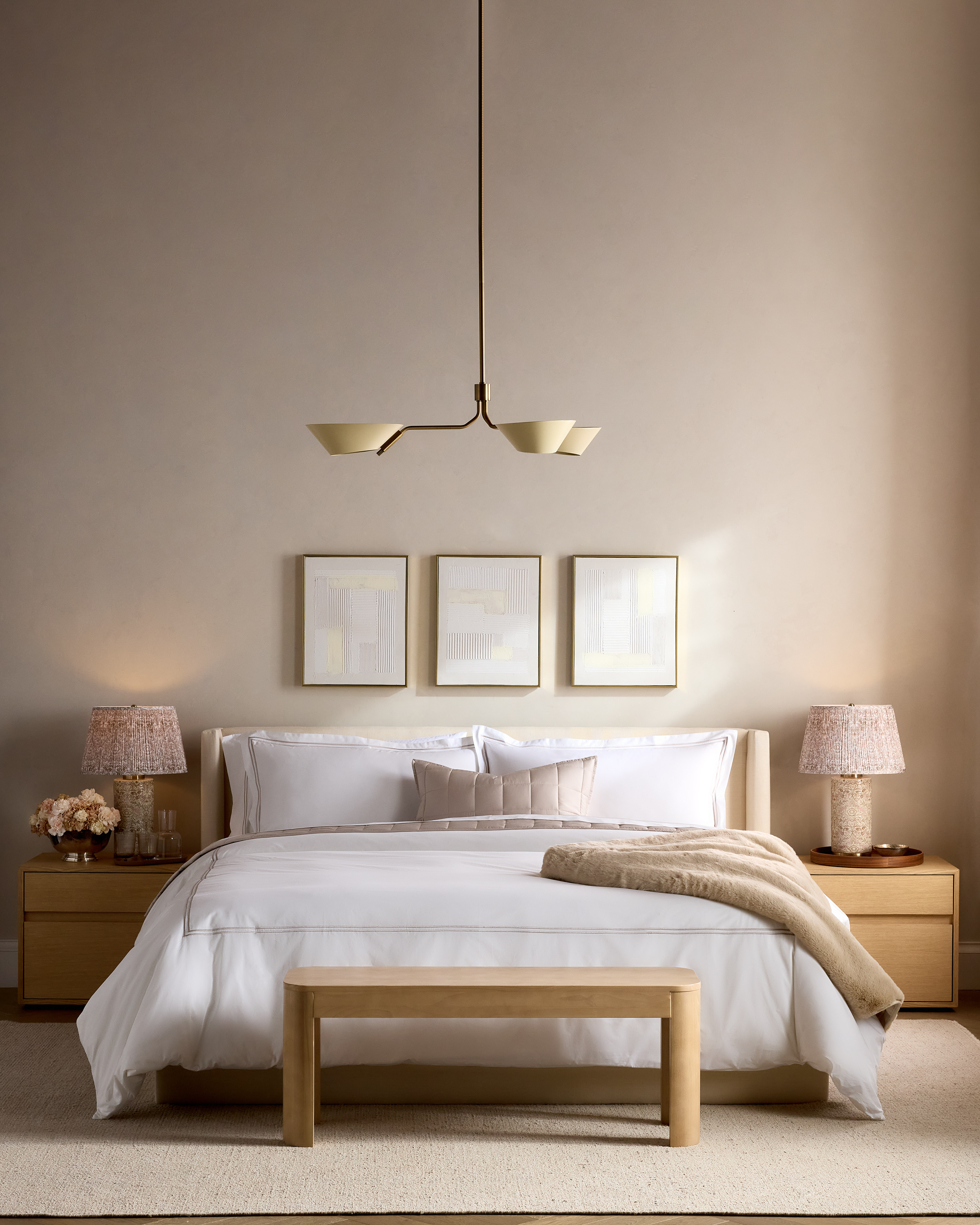 White/Dove Ensemble de housse de couette en percale biologique classique à ornements