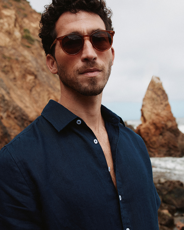 Honey with Green lens Brixton Polarized Acetate Sunglasses