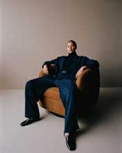 Stretch Crepe Pleated Wide Leg Pants