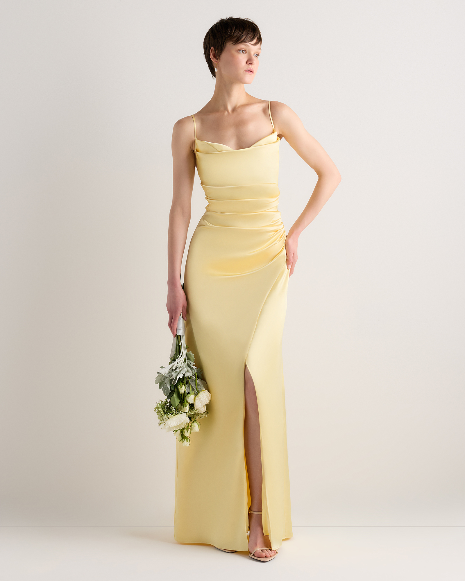 pastel yellow bridesmaid dresses Light Yellow Bridesmaid Dresses | Soft Buttery Shades