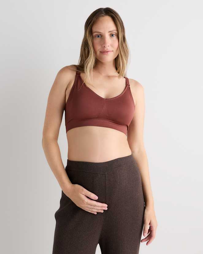 Spiced Sable Brown Seamless Nursing Bra