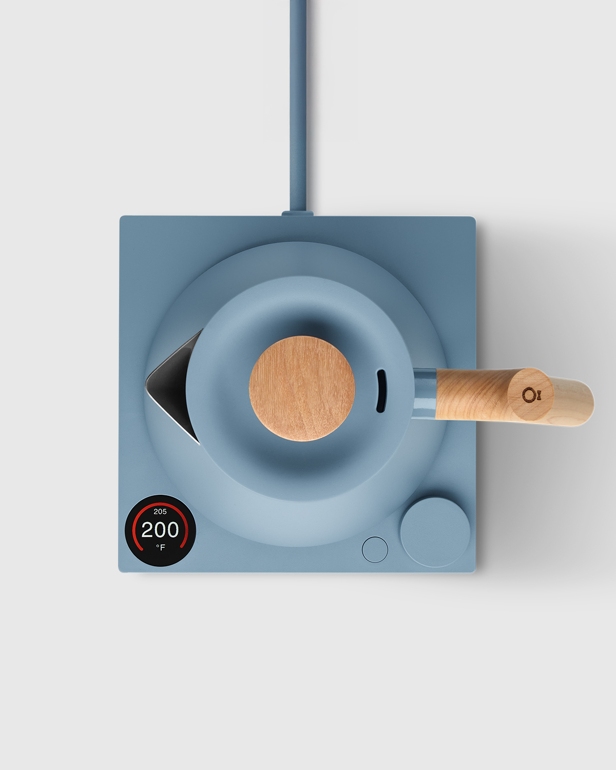 Fellow Corvo EKG Pro Electric Kettle in Hazy Blue with Maple