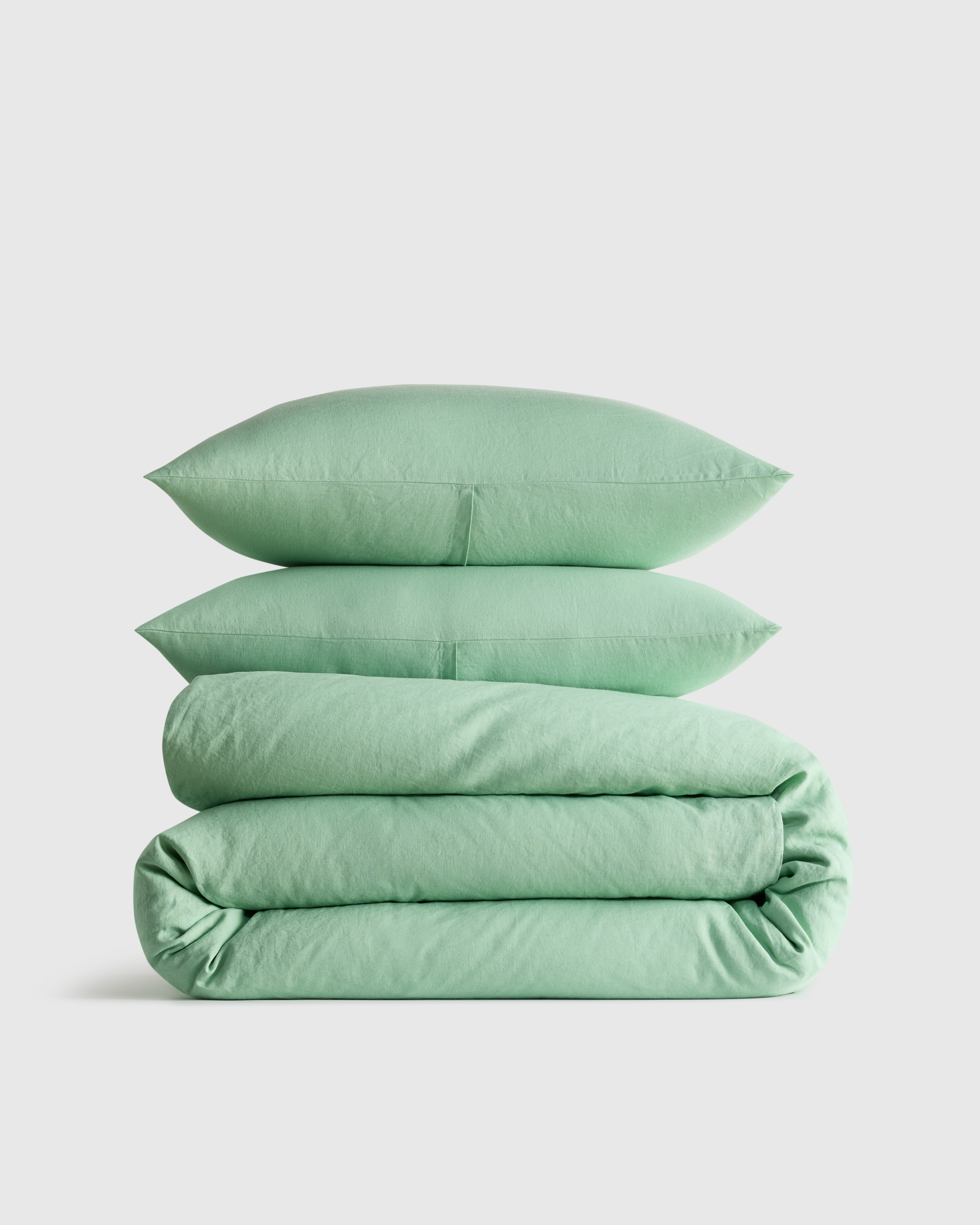 Jade European Linen Duvet Cover Set