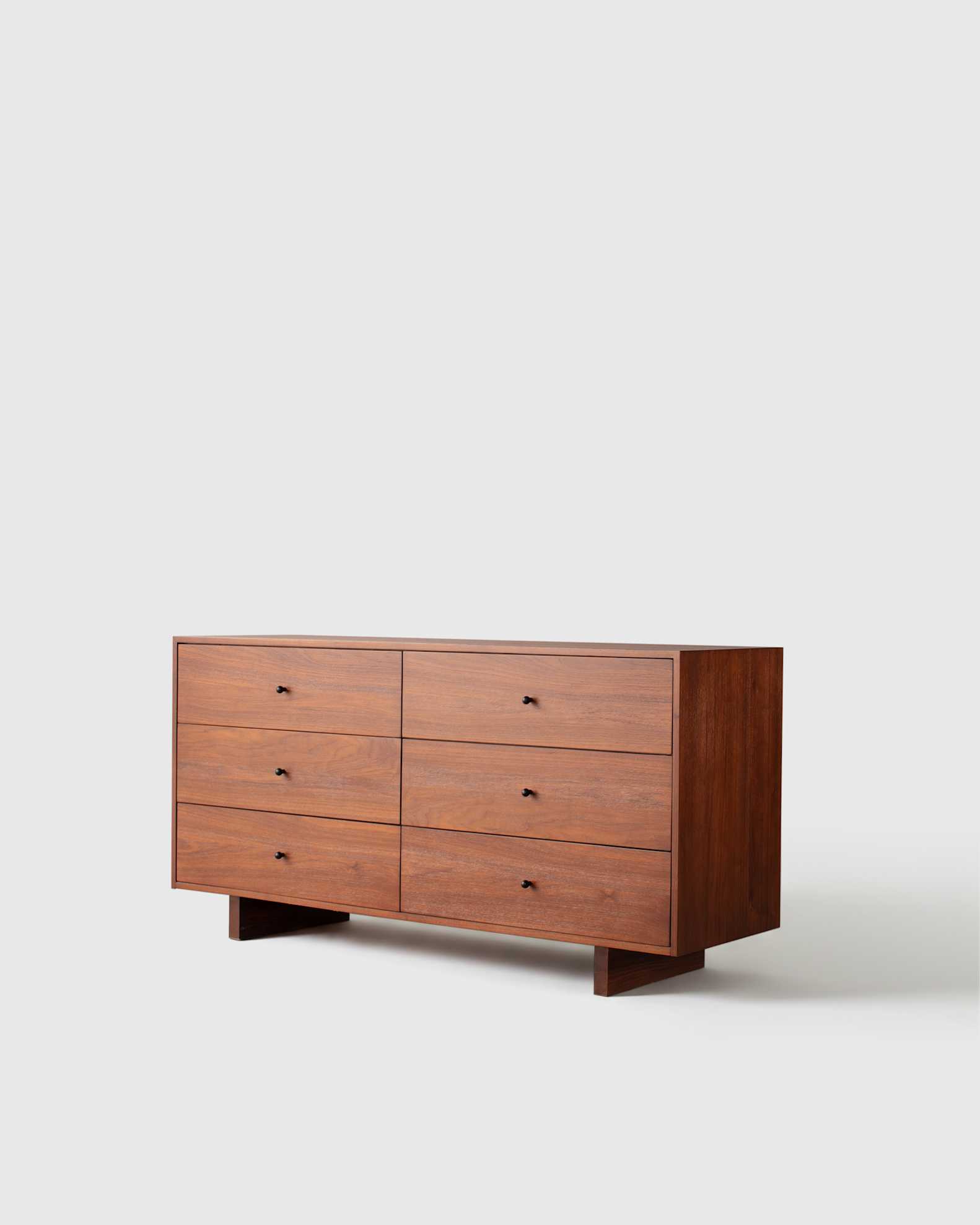 Solid Wood 6-Drawer Dresser in Walnut Brown Solid Wood 6-Drawer Dresser in Walnut Brown