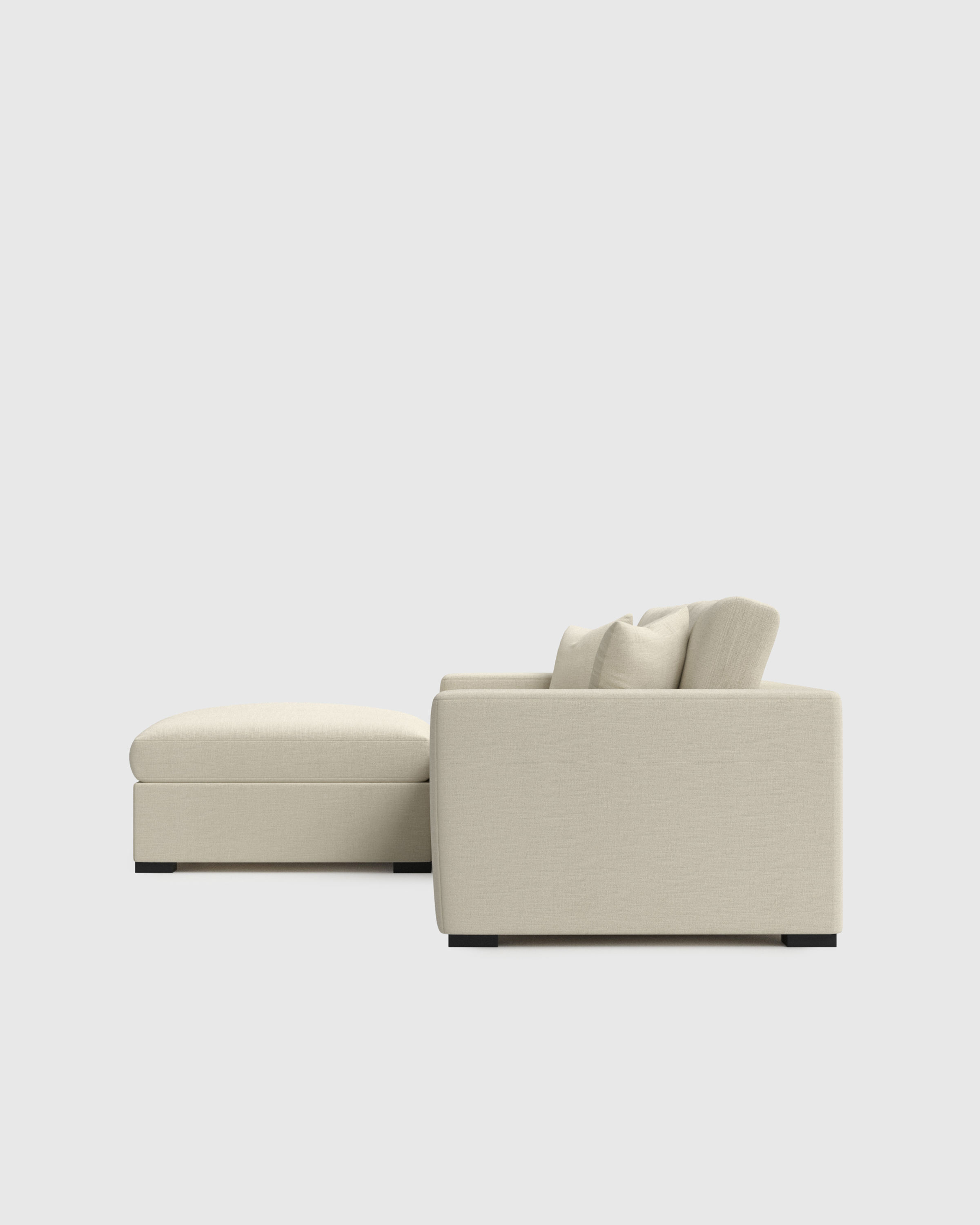 Oasis 4-Piece Chaise Sectional Left Arm Sand Side