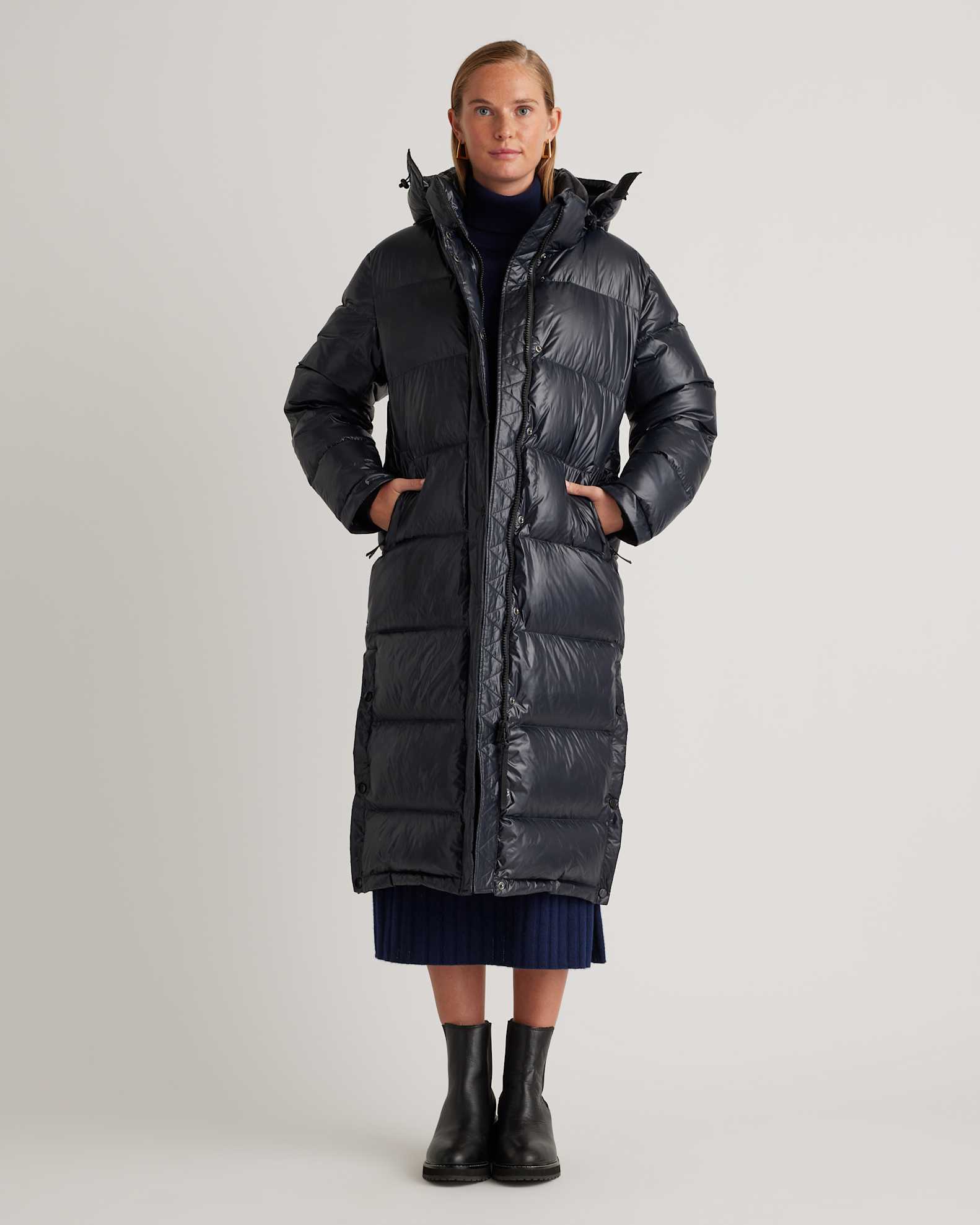 Womens Coats Only Newcammie Long Quilted Coat Otw Black Amazon
