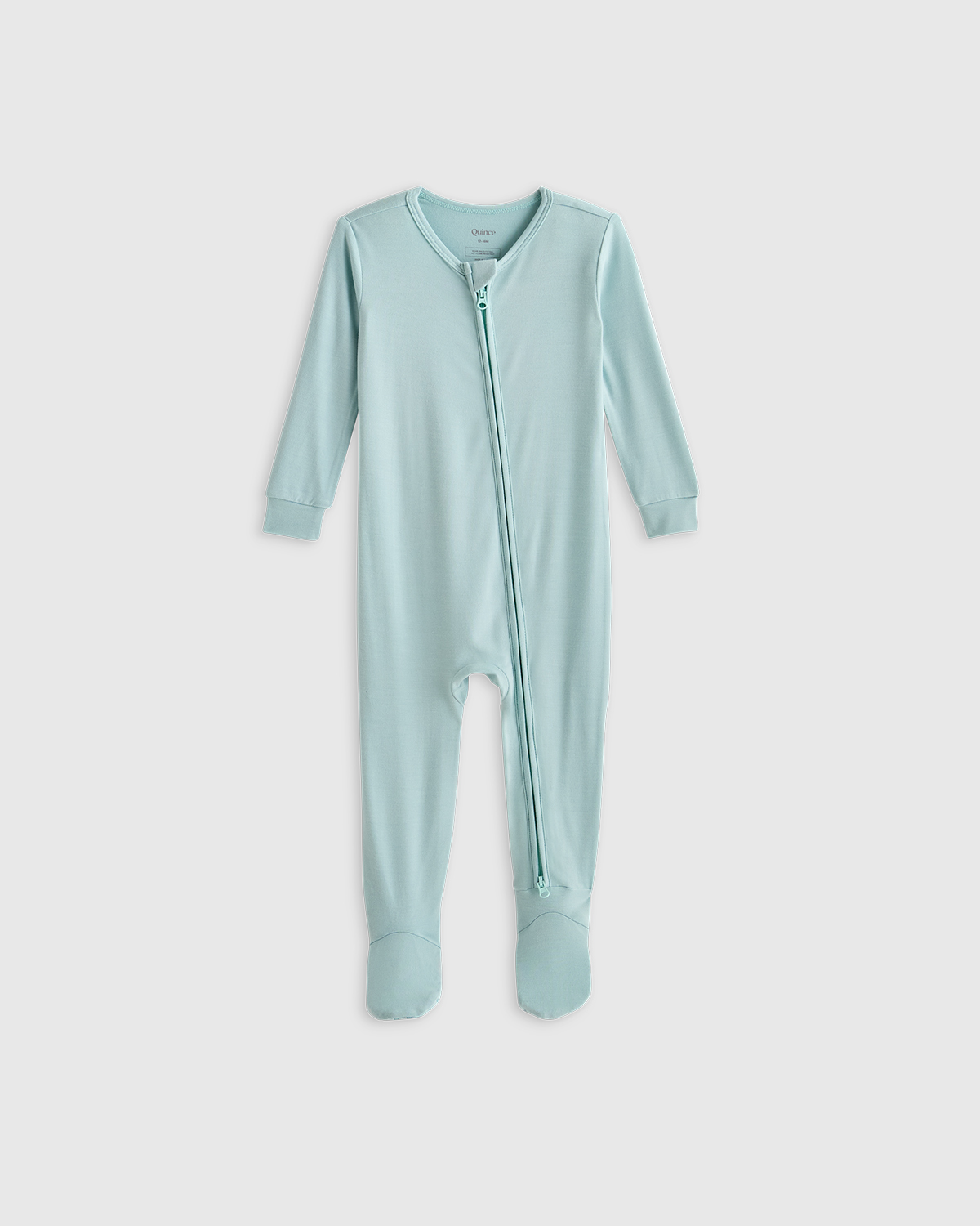 Quince Bamboo Footie Pajama In Sage Mist