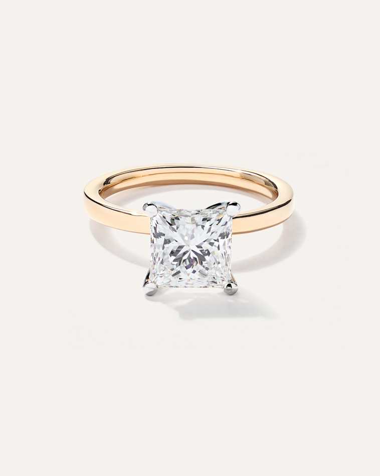 Lab Grown Diamond Round Petite Classic Engagement Ring