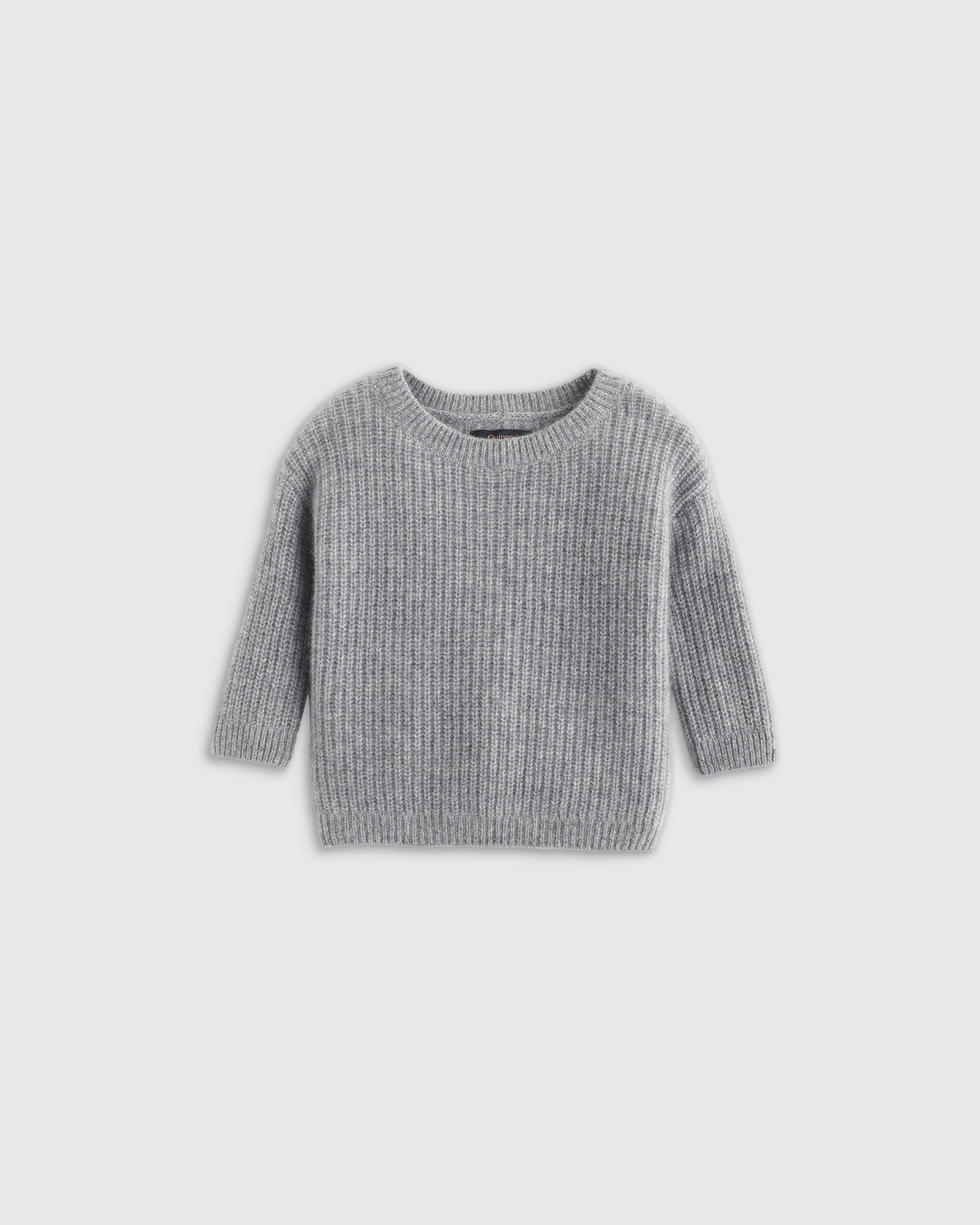 Quince Washable Cashmere Fisherman Tunic Sweater In Heather Grey