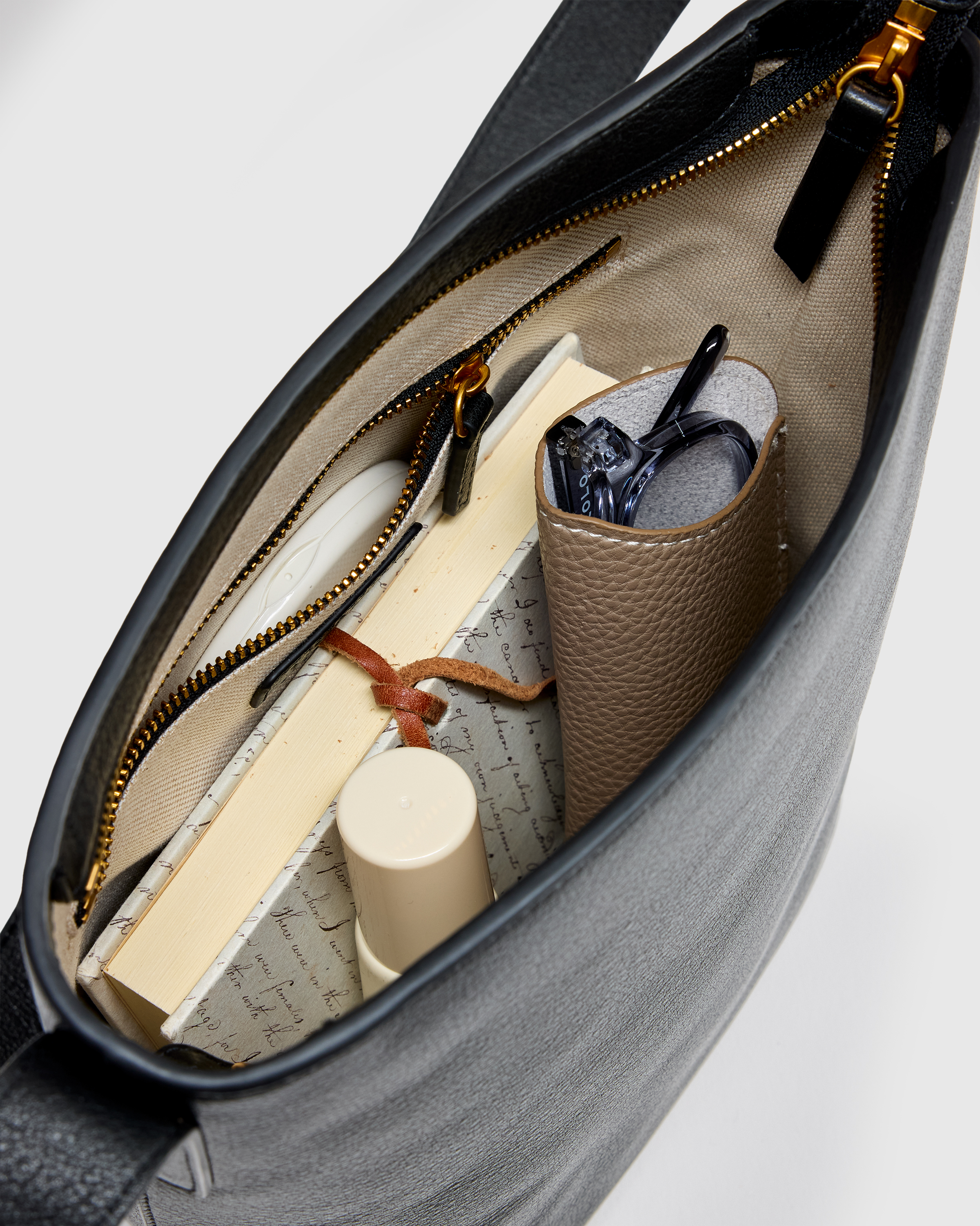 Quince Italian Leather Bucket crossbody bag with gold hardware Italian Suede Bucket Crossbody in Whiskey | Quince Canada main image 2