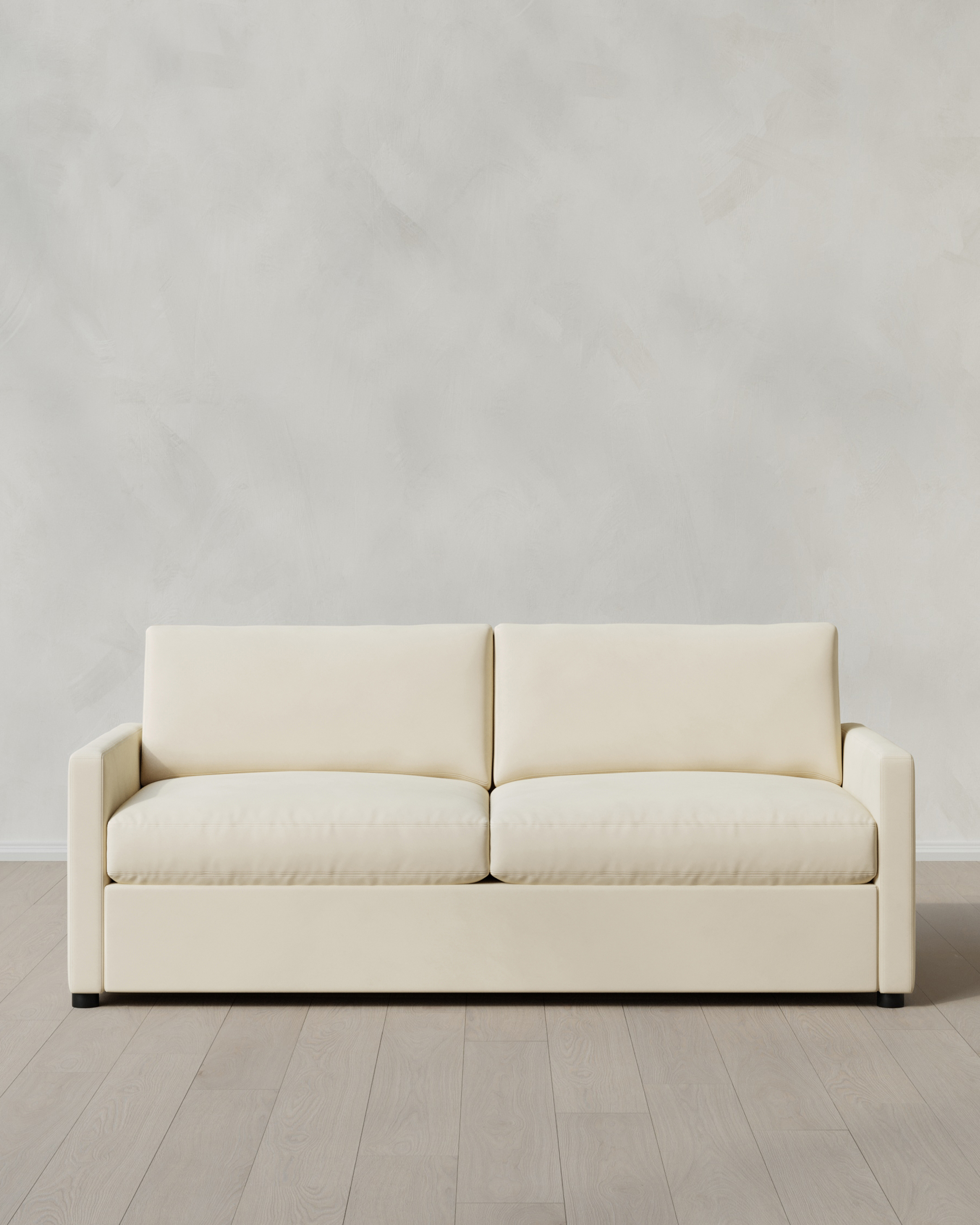 Ivory Brennan Sofa in Performance Velvet