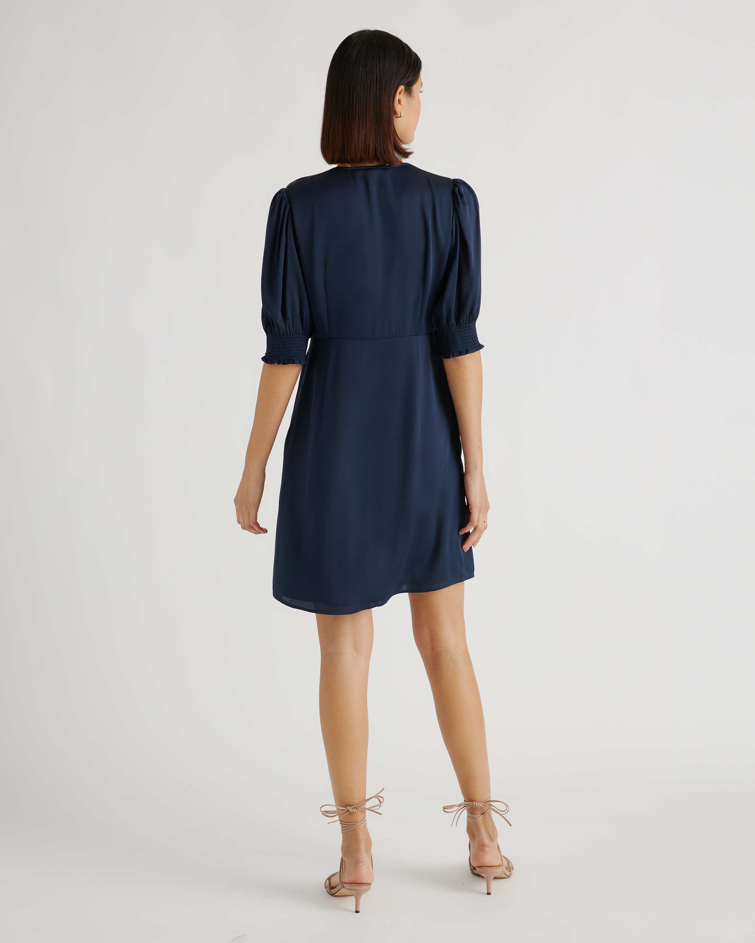 knee length dresses for ladies Nookie Nina Long Sleeve Mini Dress - Navy main image 0