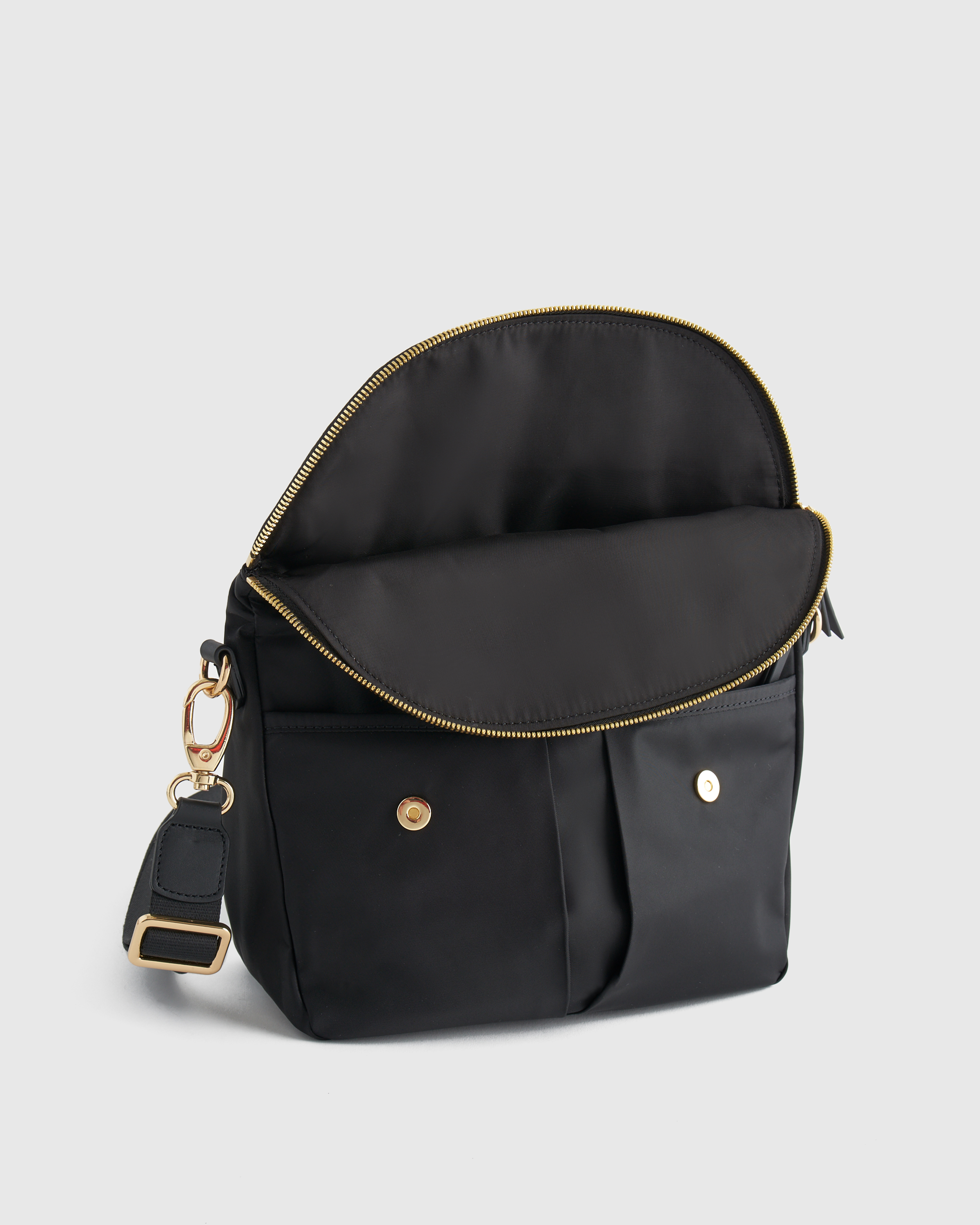 Revive Nylon Foldover Crossbody BLK 3