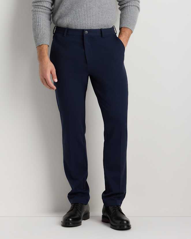Deep Navy Ultra-Stretch 24/7 Smart Chinos - Athletic Tapered