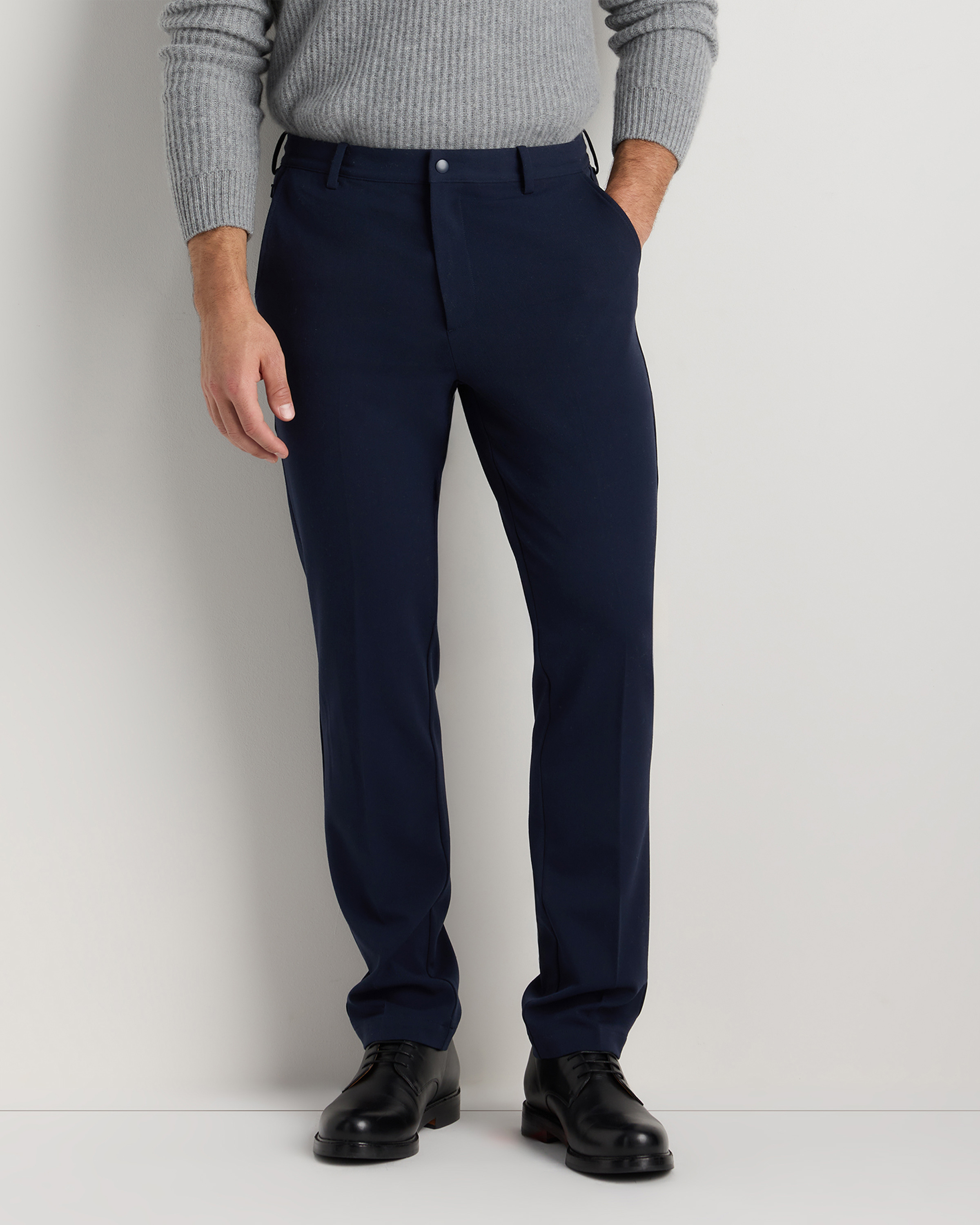 Deep Navy Ultra-Stretch 24/7 Smart Chinos - Athletic Tapered