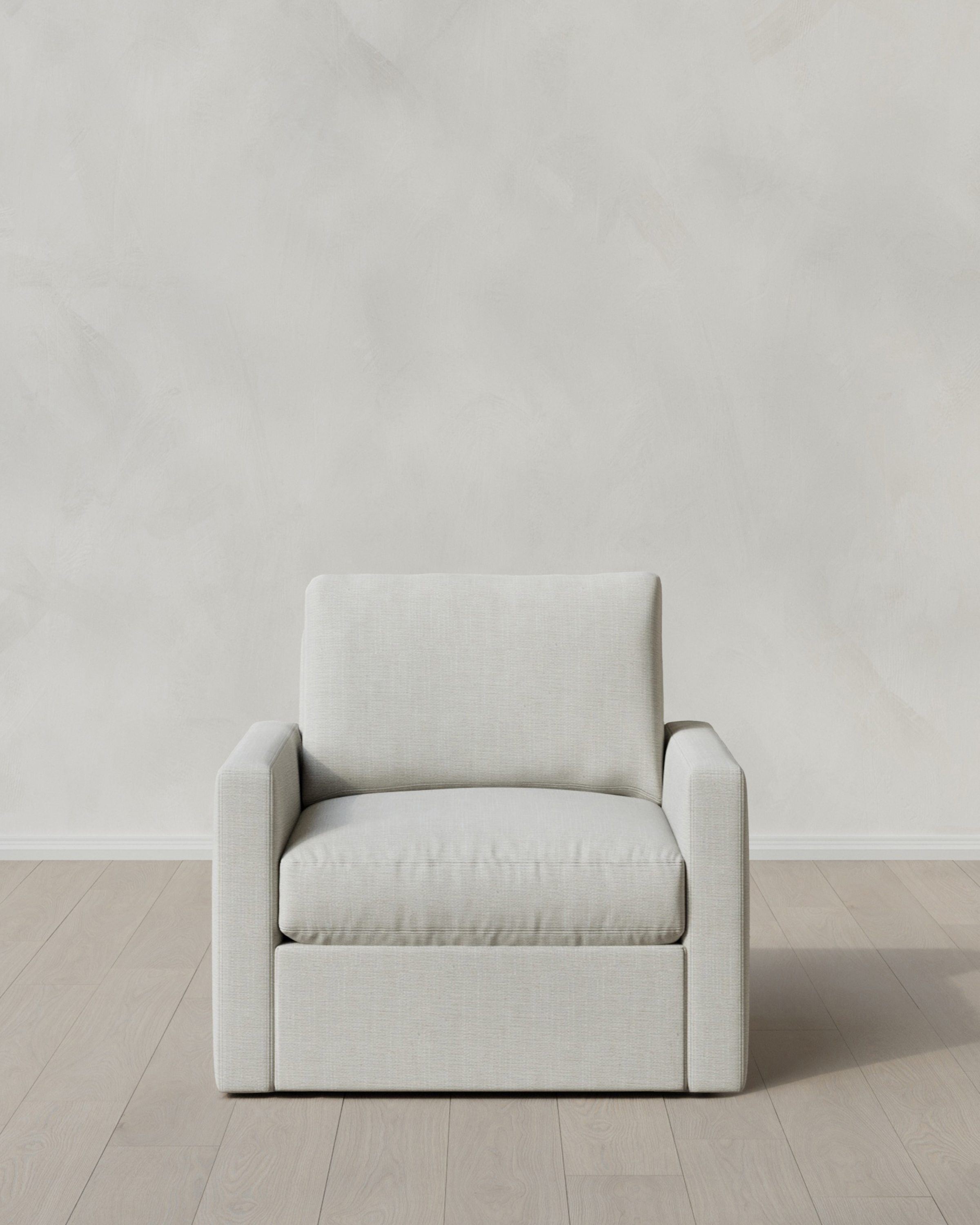 Sorrell Brennan Swivel Chair in Performance Chenille Linen Blend