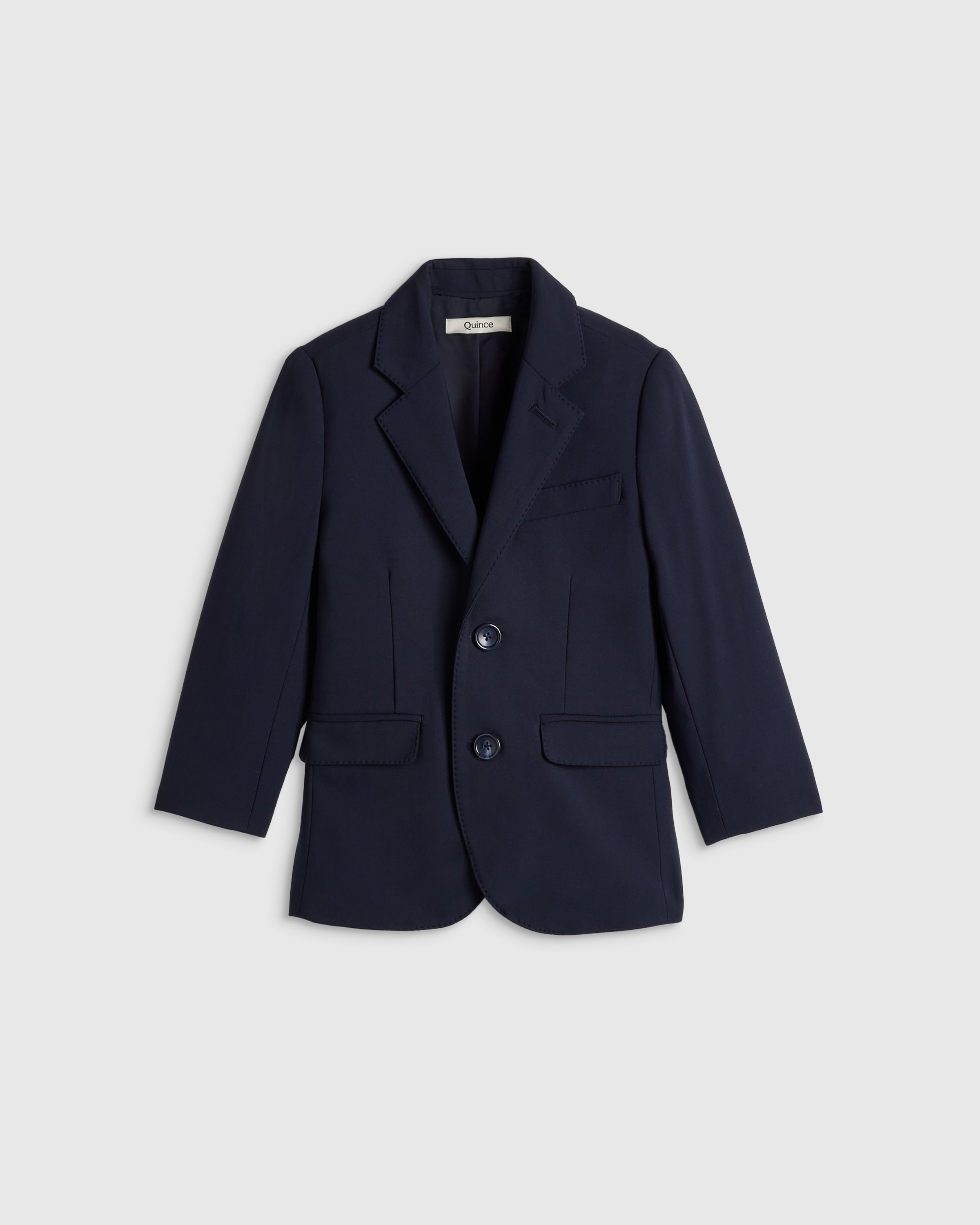Navy Kids Italian Wool Suit Jacket