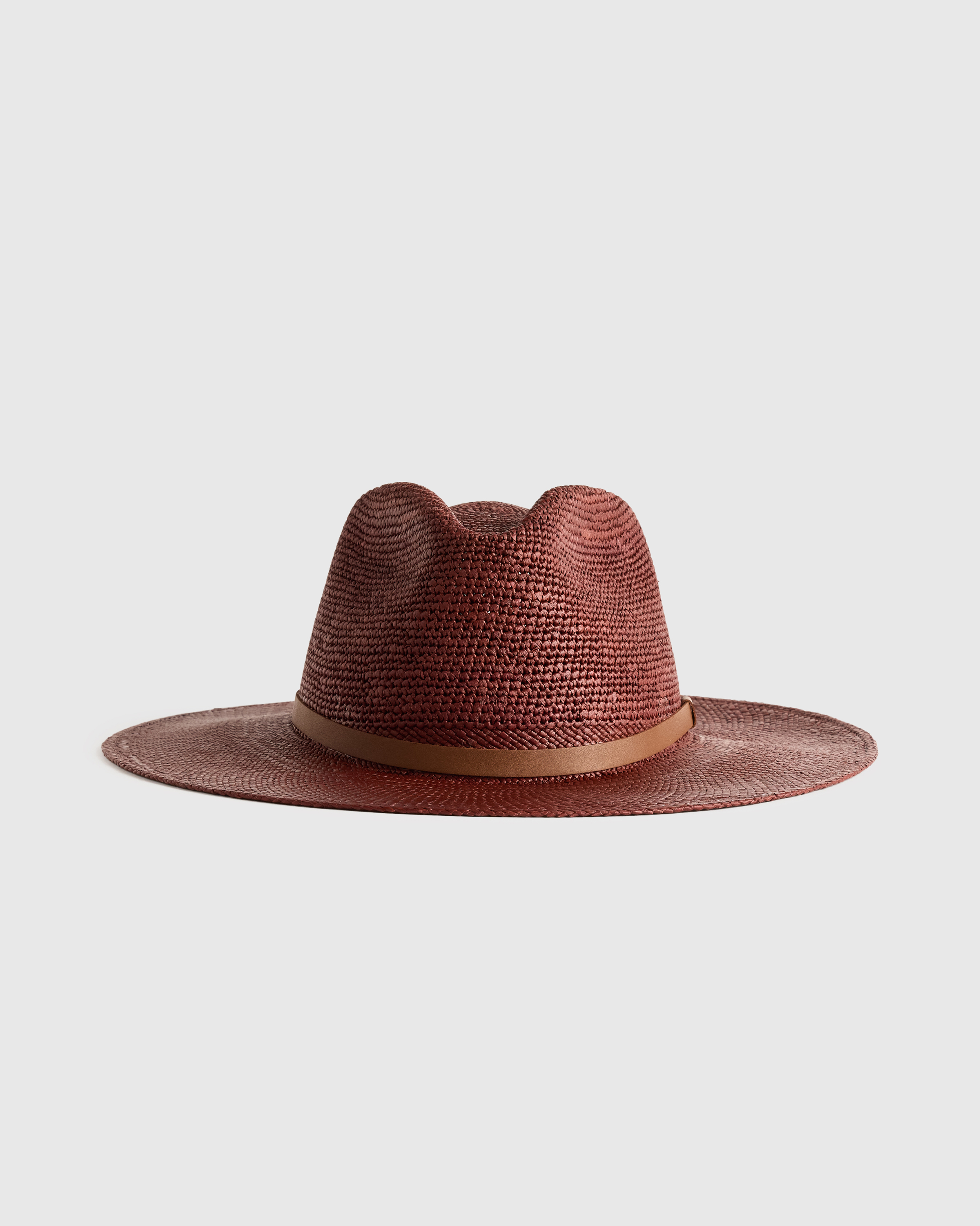 Espresso Brown Toquilla Straw Crochet Fedora