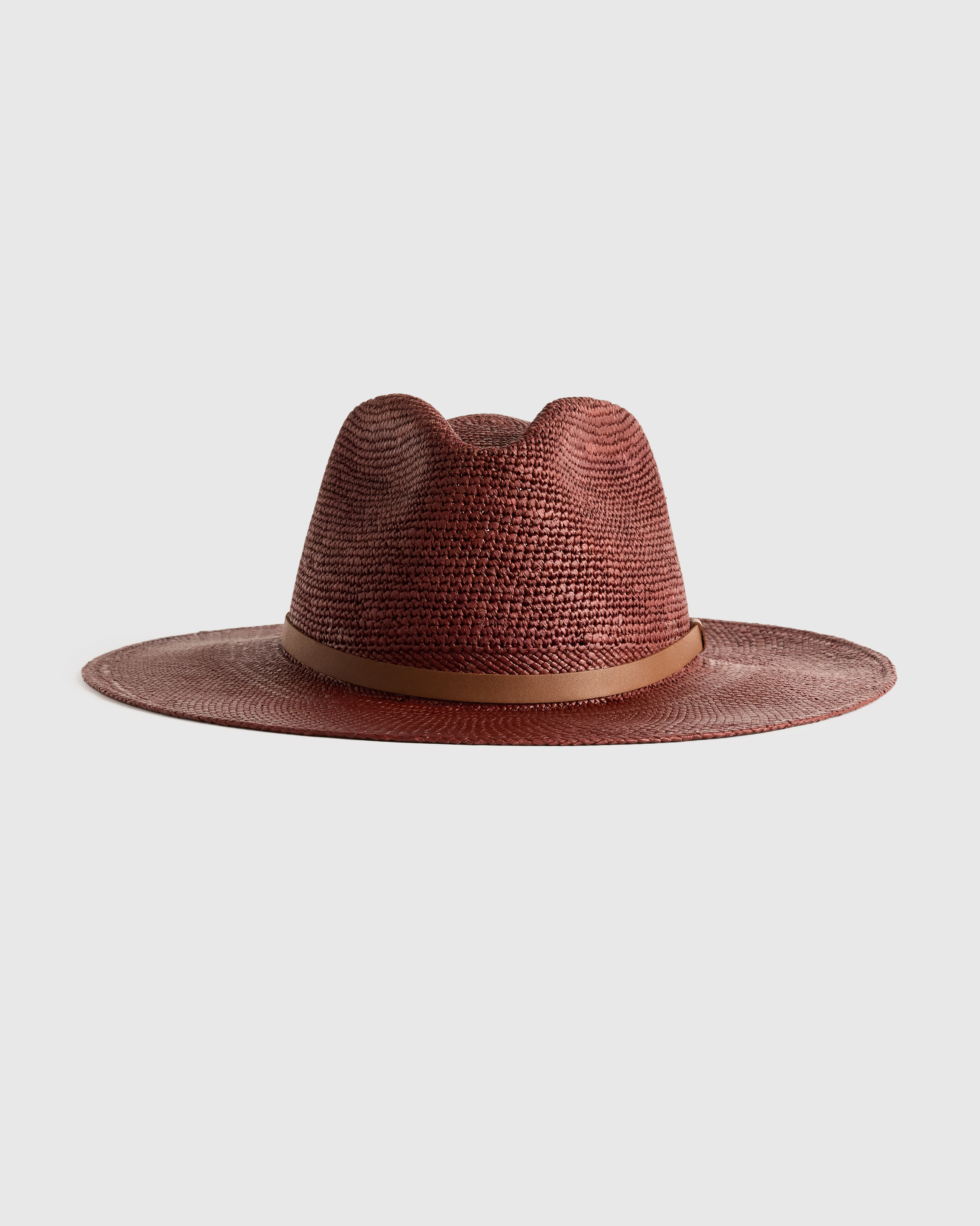 Espresso Brown Toquilla Straw Crochet Fedora