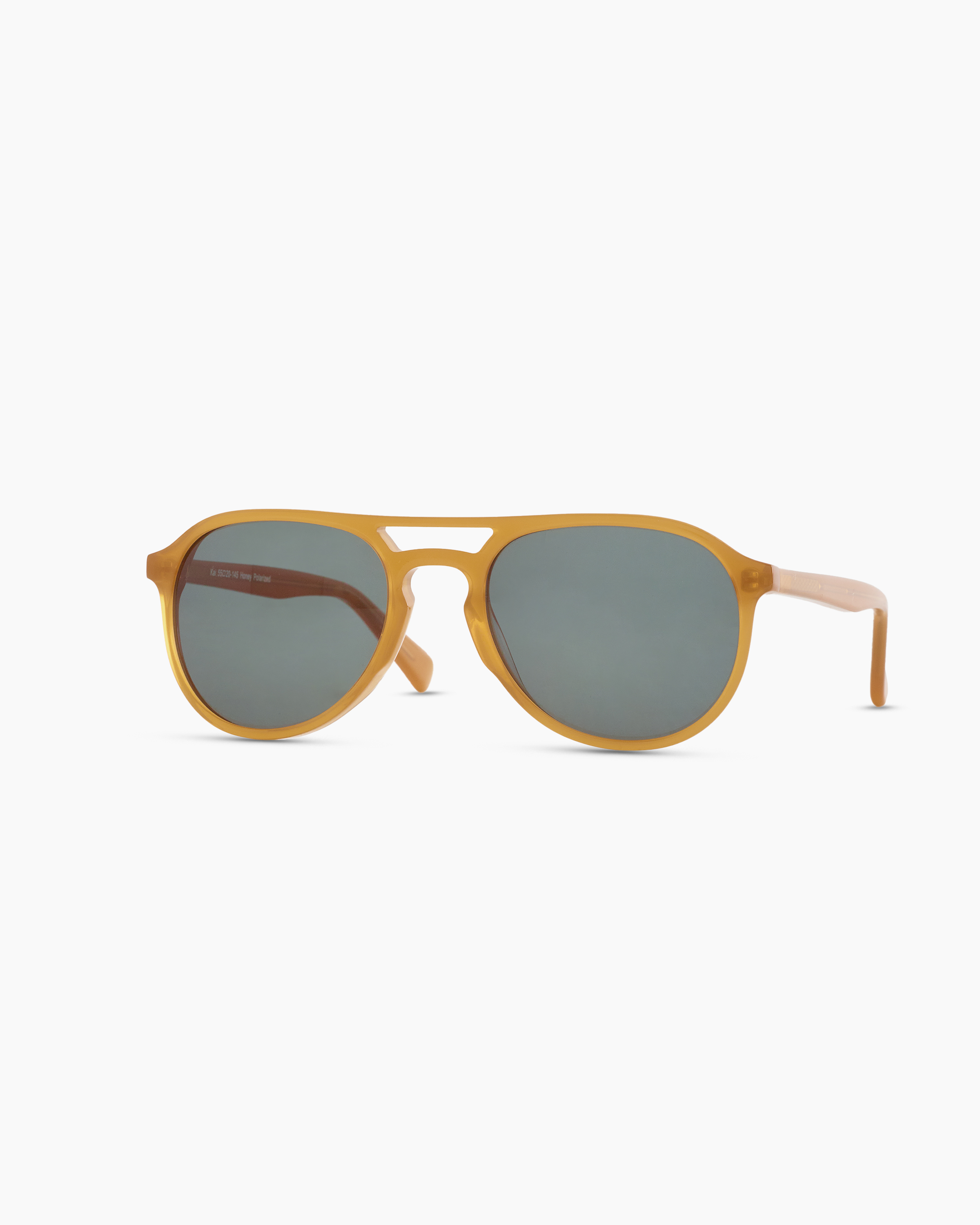 Kai Polarized Acetate Sunglasses in Honey with Green lens